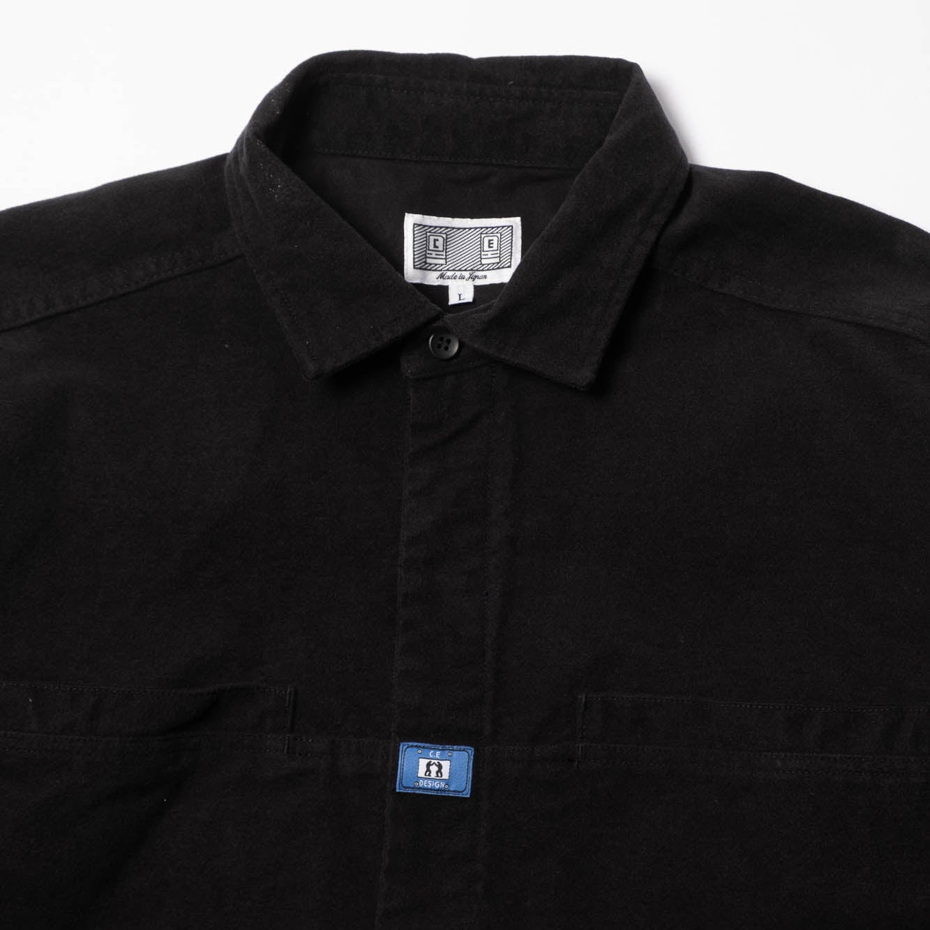 Cav Empt Brushed Cotton Design Big Shirt - Black