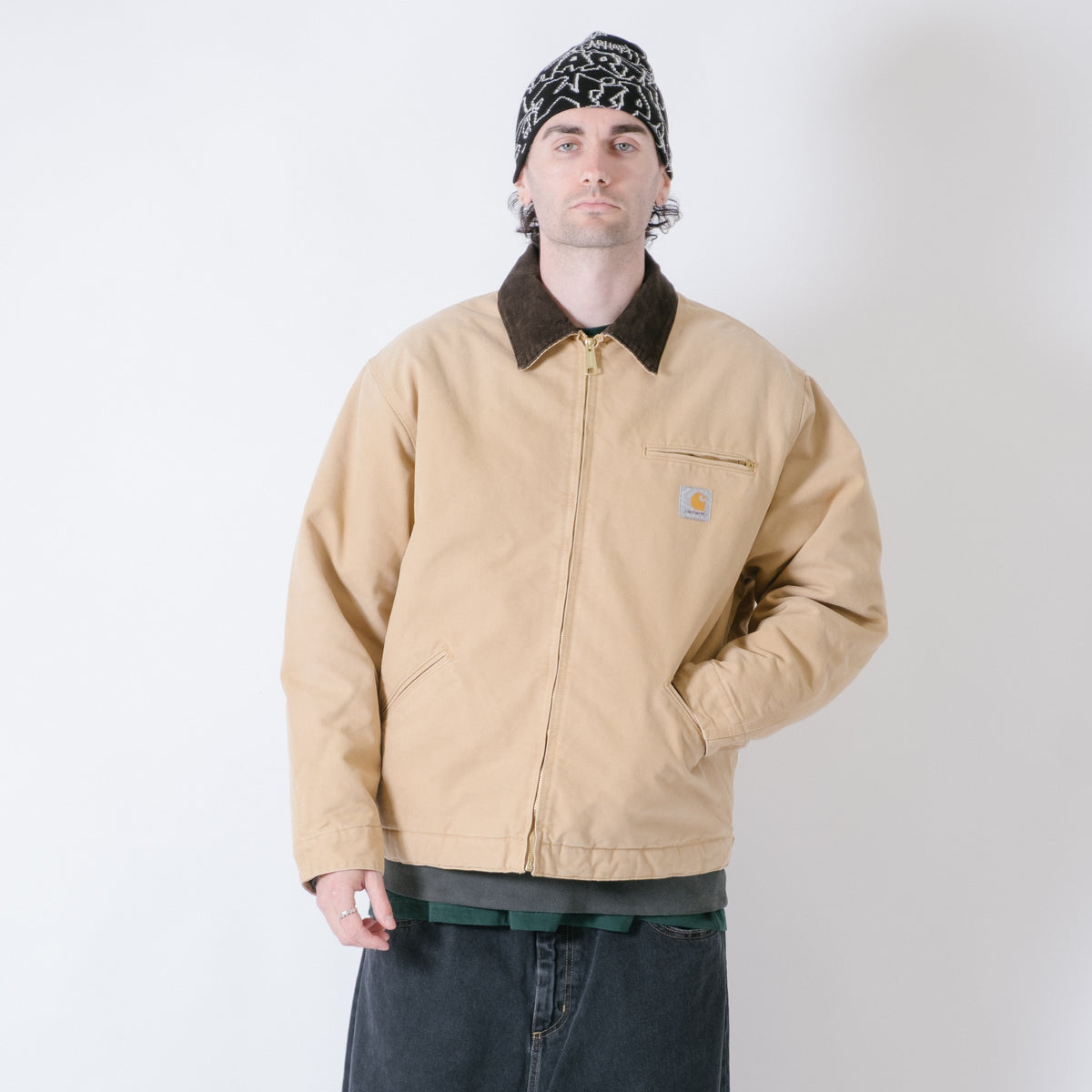 Carhartt WIP OG Detroit Jacket (Winter) - Dearborn Canvas Dusty H/Tobacco Stone Canvas