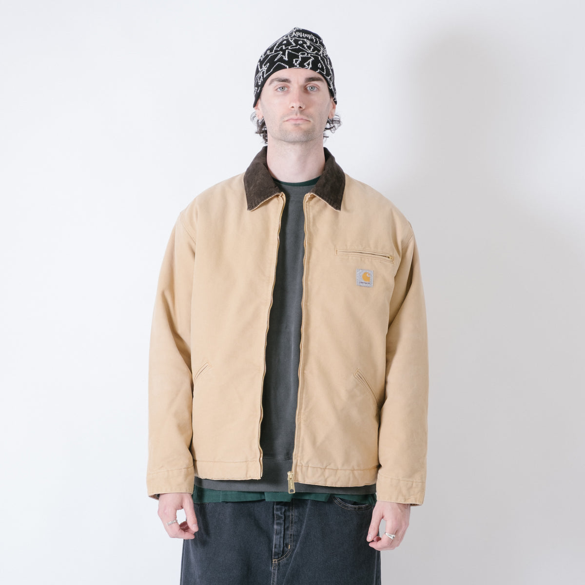 Carhartt WIP OG Detroit Jacket (Winter) - Dearborn Canvas Dusty H/Tobacco Stone Canvas