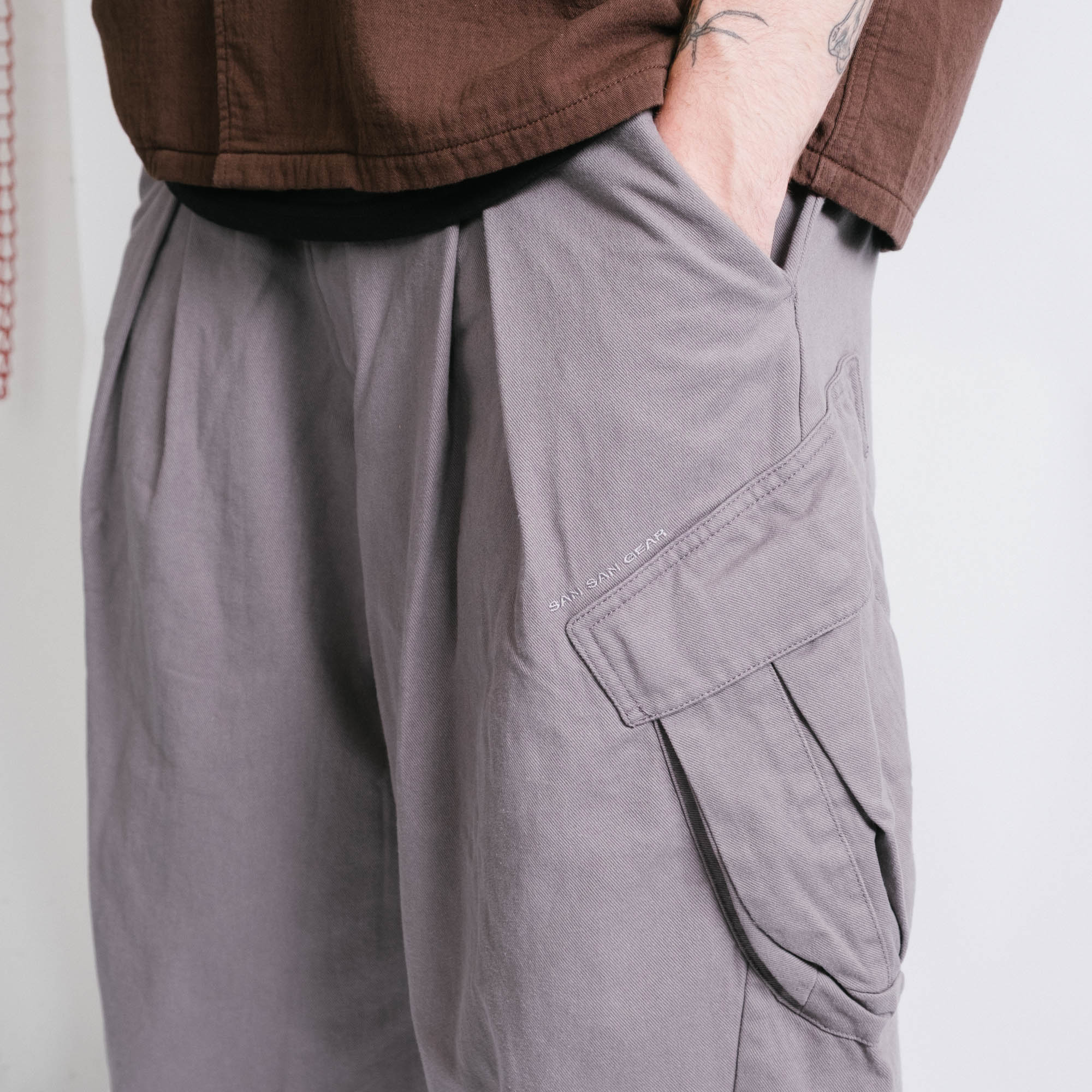 [SAN SAN GEAR] ☆ 25SS CAPRI PANTS / PURPLE GREY San San Gear Capri Pants - Purple Grey