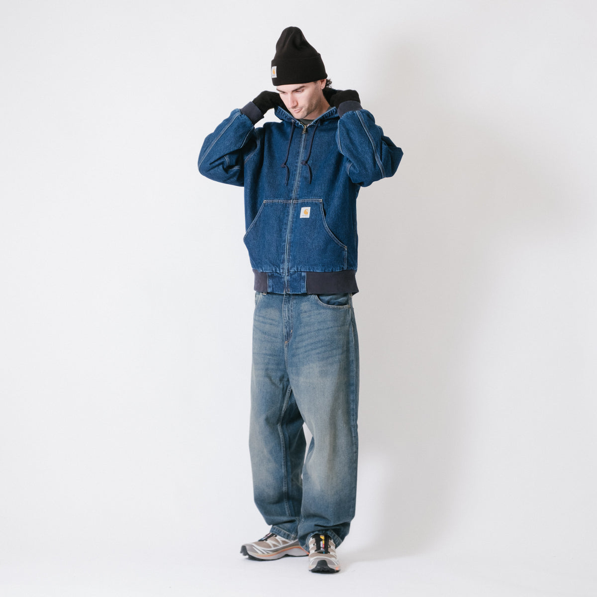 Carhartt WIP OG Active Jacket (Winter) - Smith Denim Blue Stone Washed