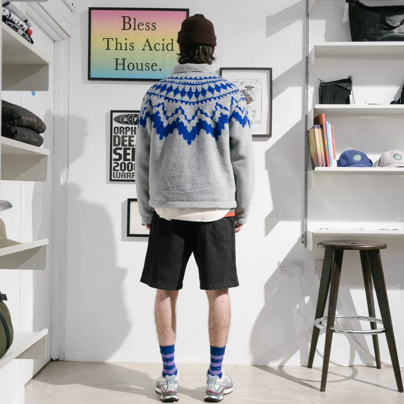 Uniform Experiment Sherpa Blouson - Light Grey - Never Never