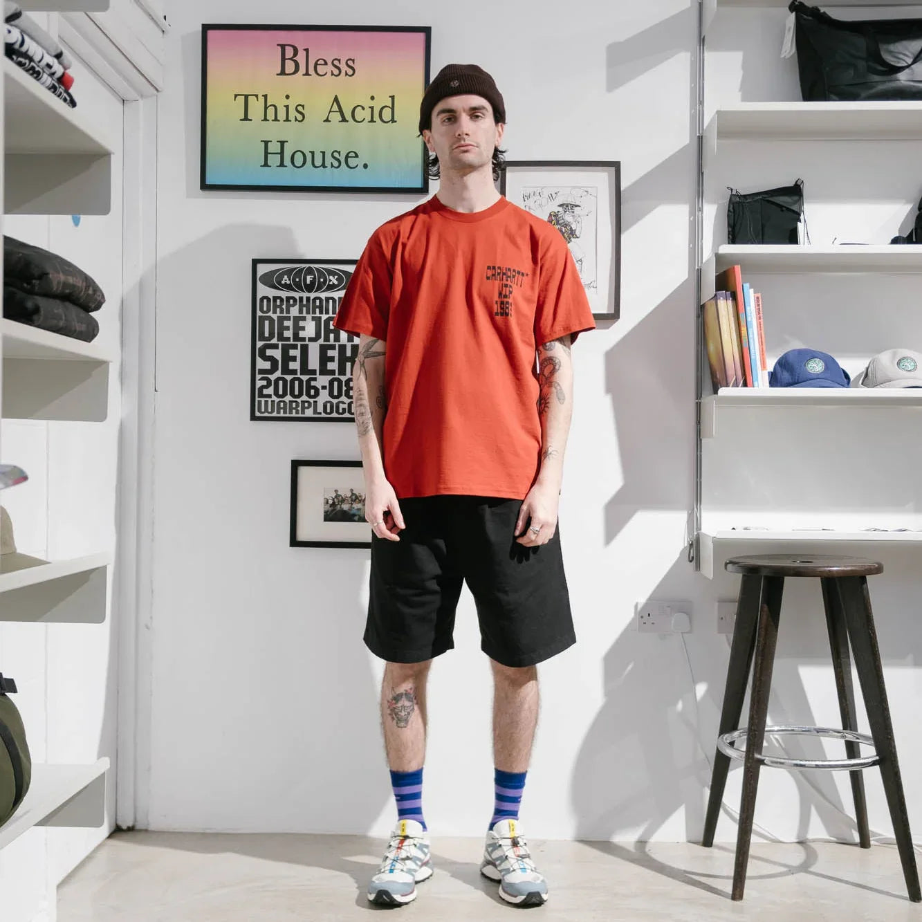 Carhartt WIP Blocks T-Shirt - Oxide Red - Never Never