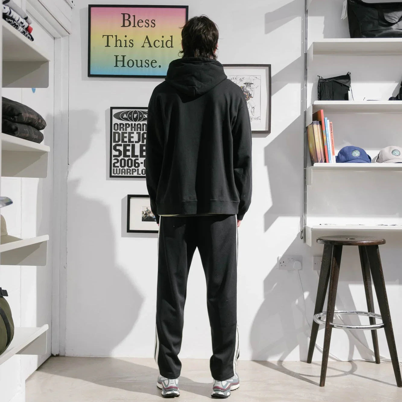 Uniform Experiment Cut Out Logo Sweat Hoodie - Black