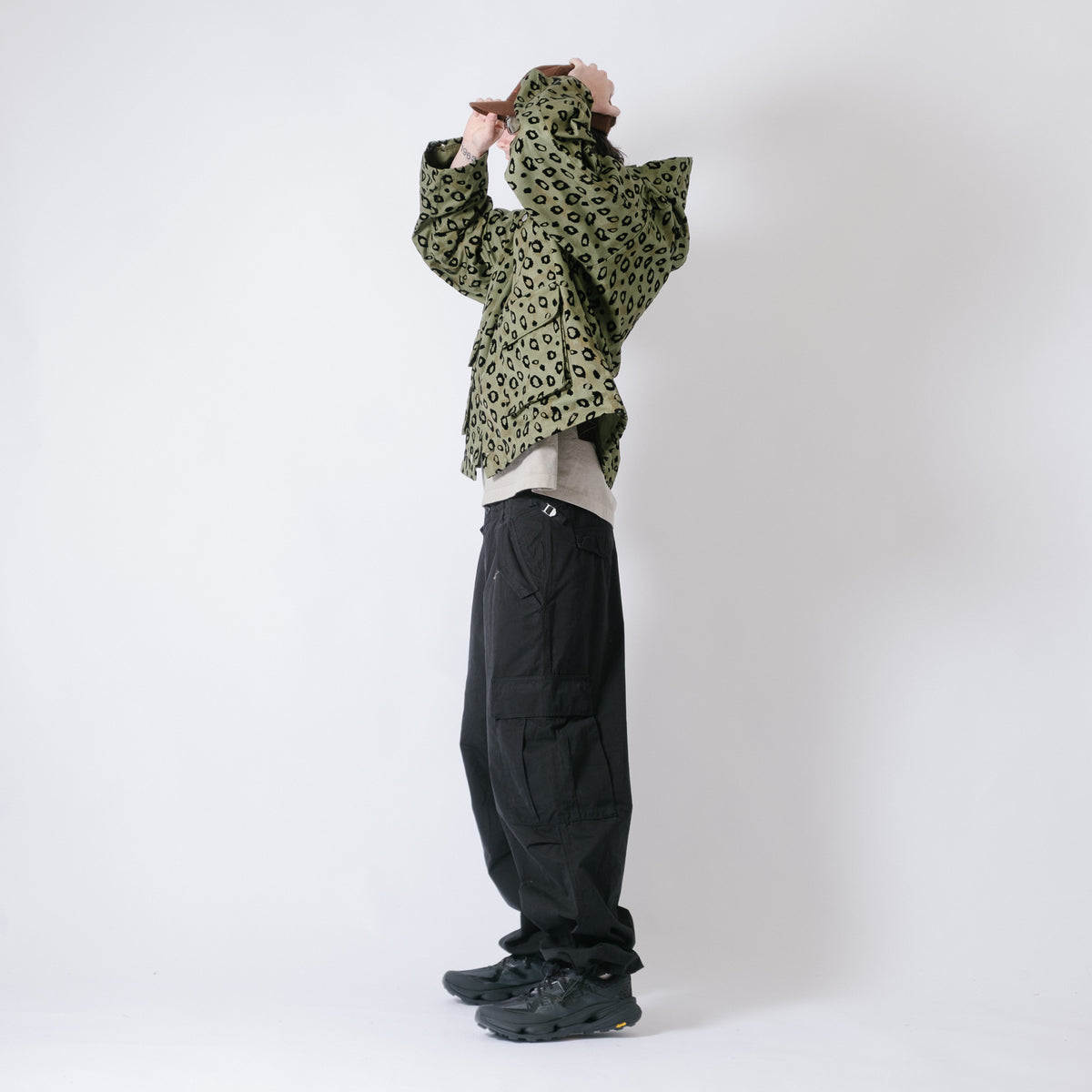 Brain Dead Hooded Chore Coat - Flocked Leopard Camo
