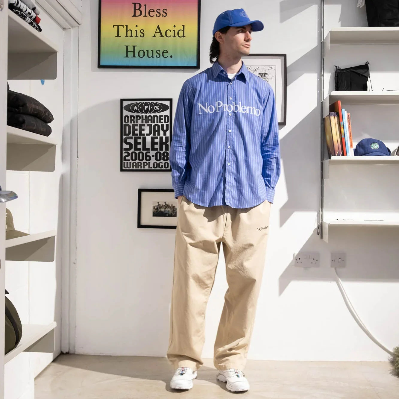 No Problemo LS Poplin Shirt - Navy