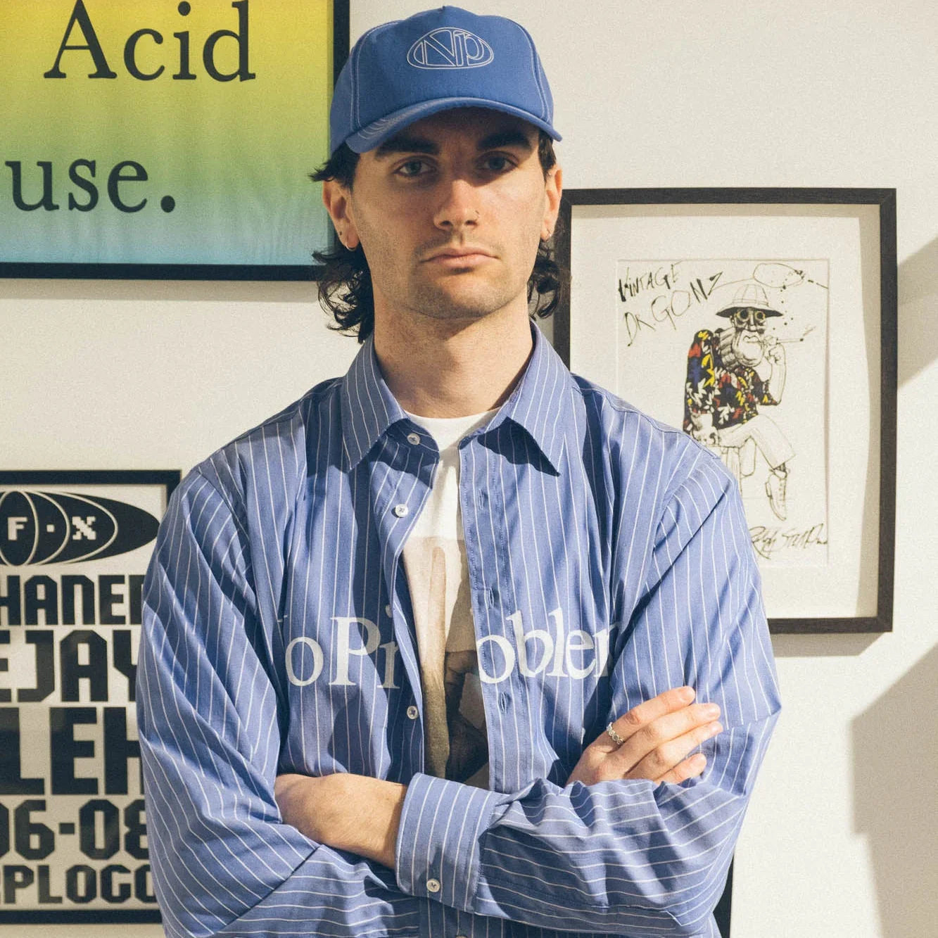 No Problemo LS Poplin Shirt - Navy