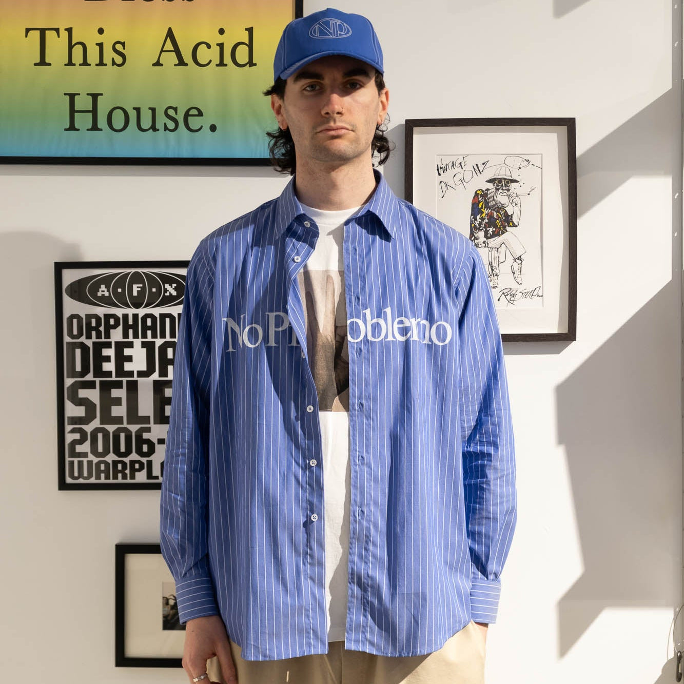 No Problemo LS Poplin Shirt - Navy