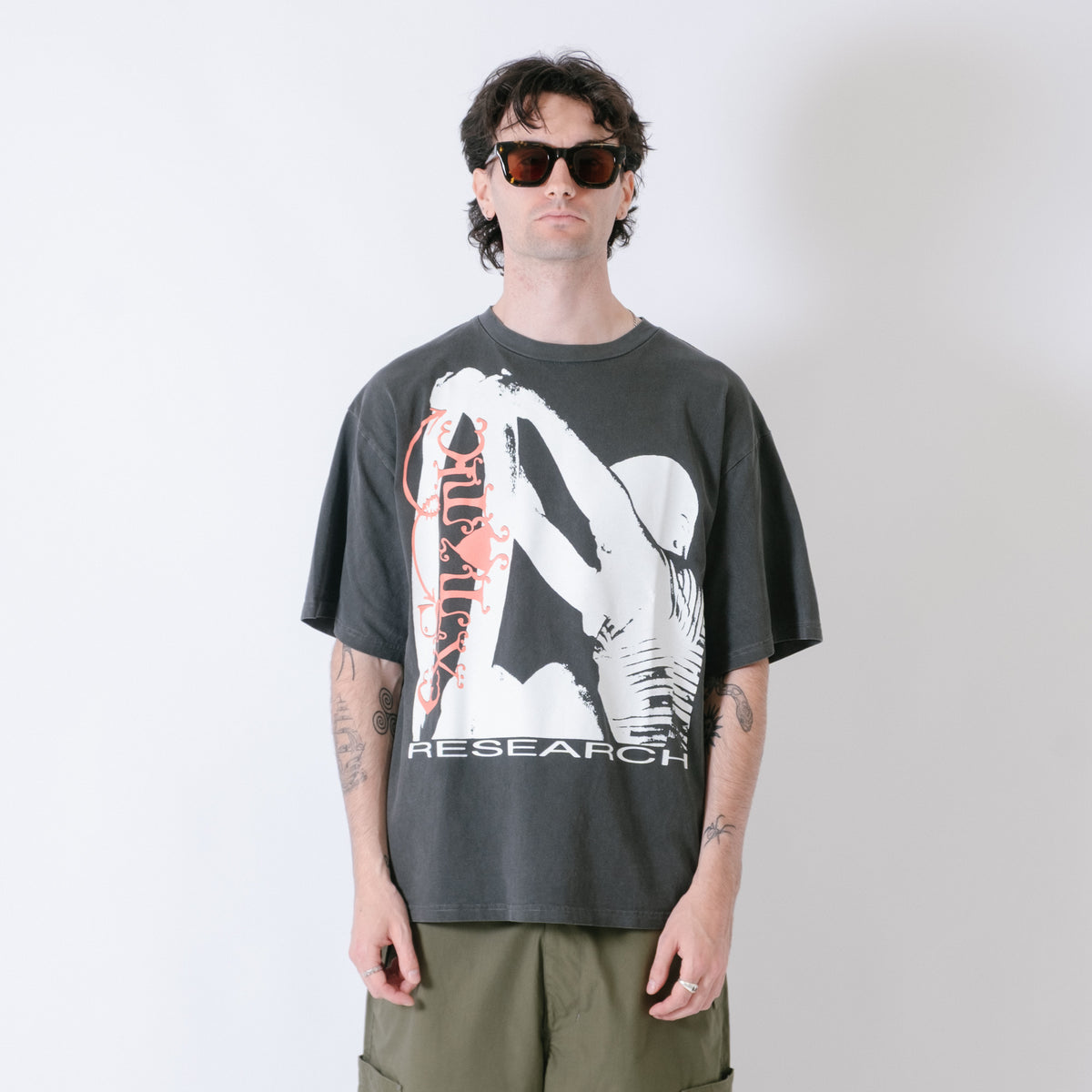 ECSTATIC Research Come Down T-Shirt - Charcoal