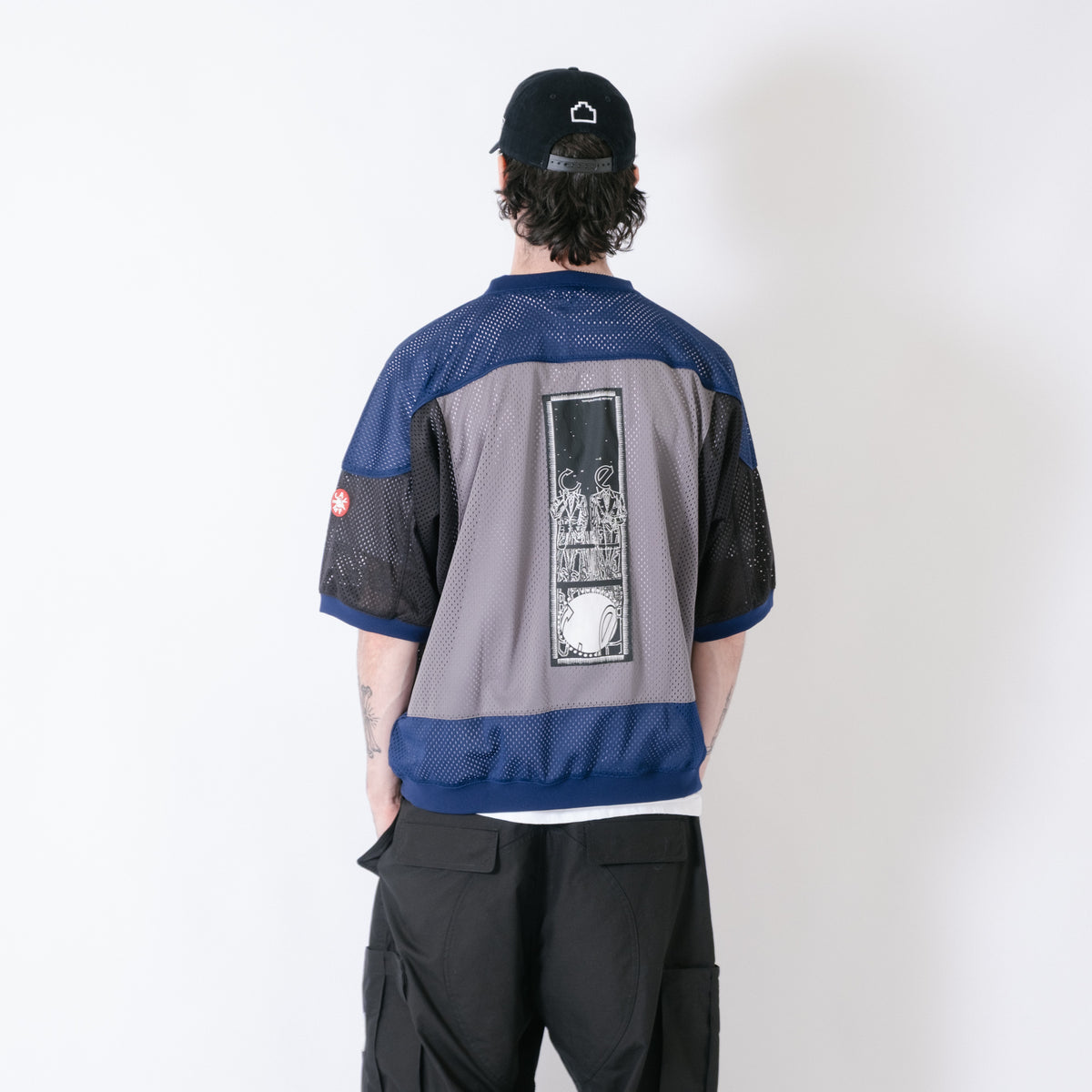 Cav Empt MD Temporal Distortion Mesh SS Top - Navy