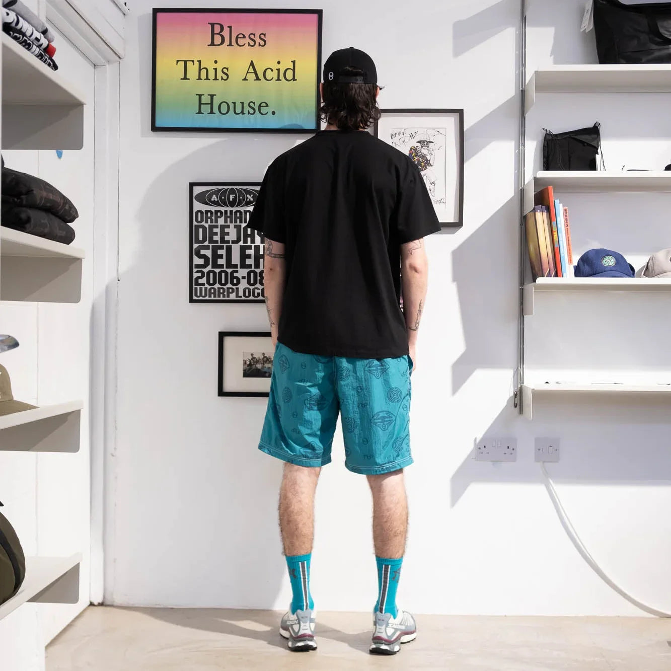 No Problemo Space Travel Shorts - Aqua