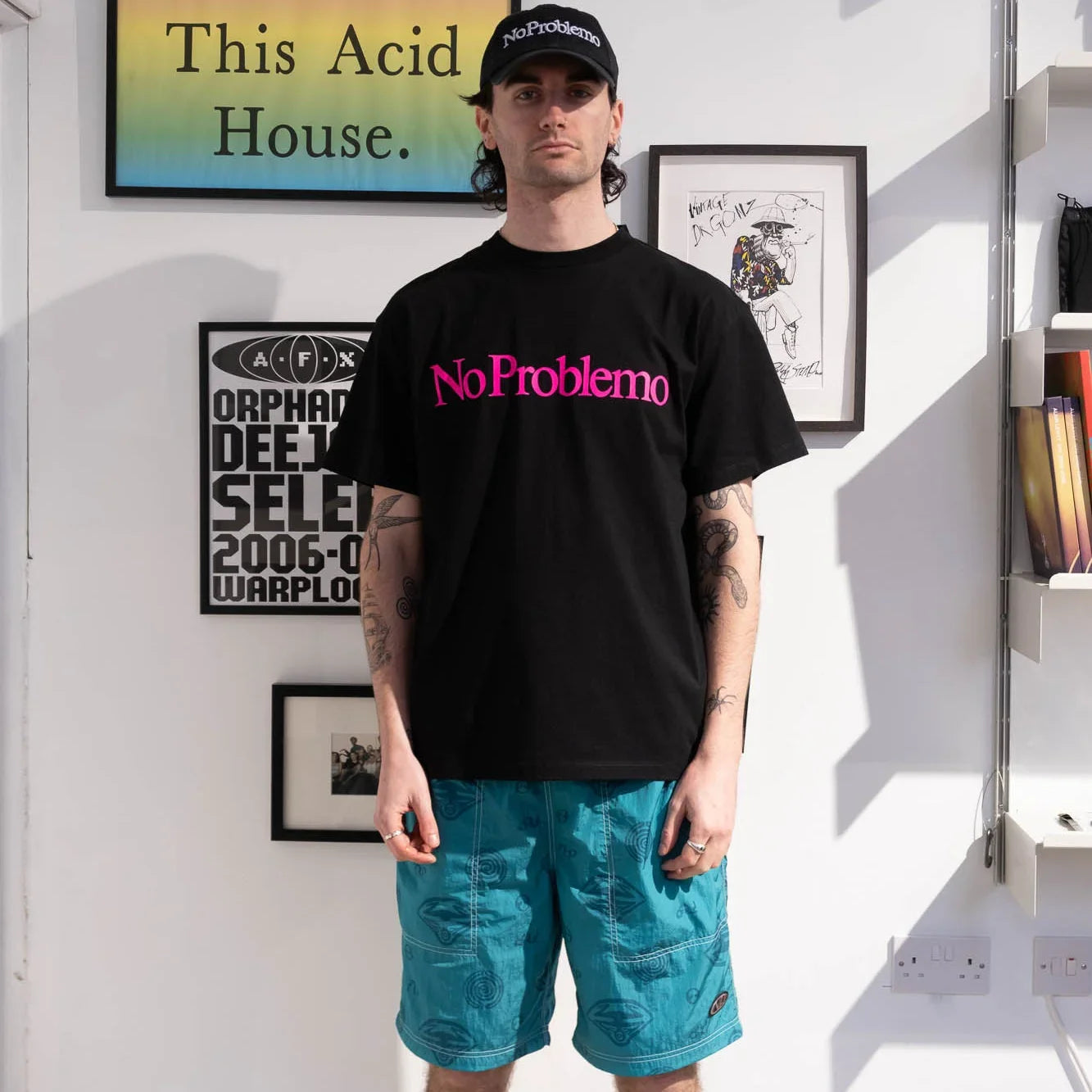 No Problemo Space Travel Shorts - Aqua