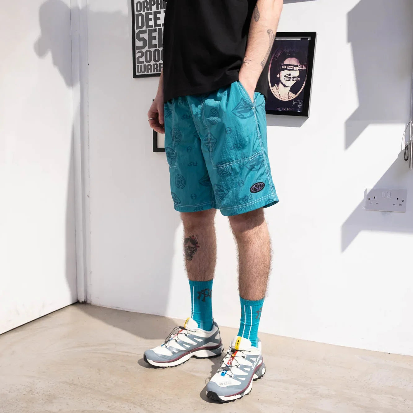 No Problemo Space Travel Shorts - Aqua