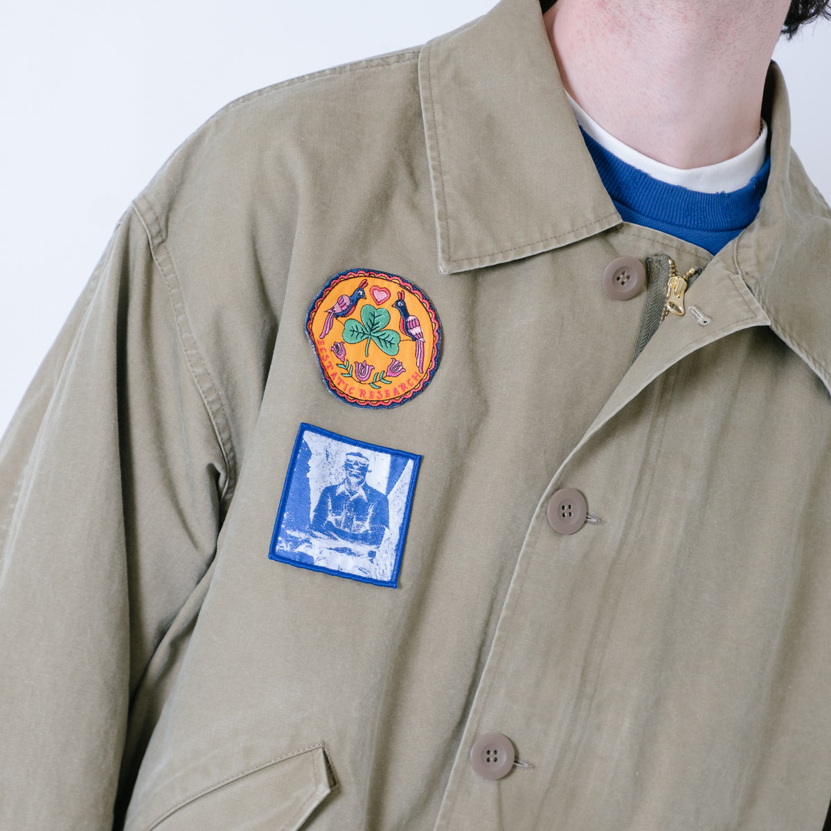 ECSTATIC Research Fishtail Trench Coat - Olive