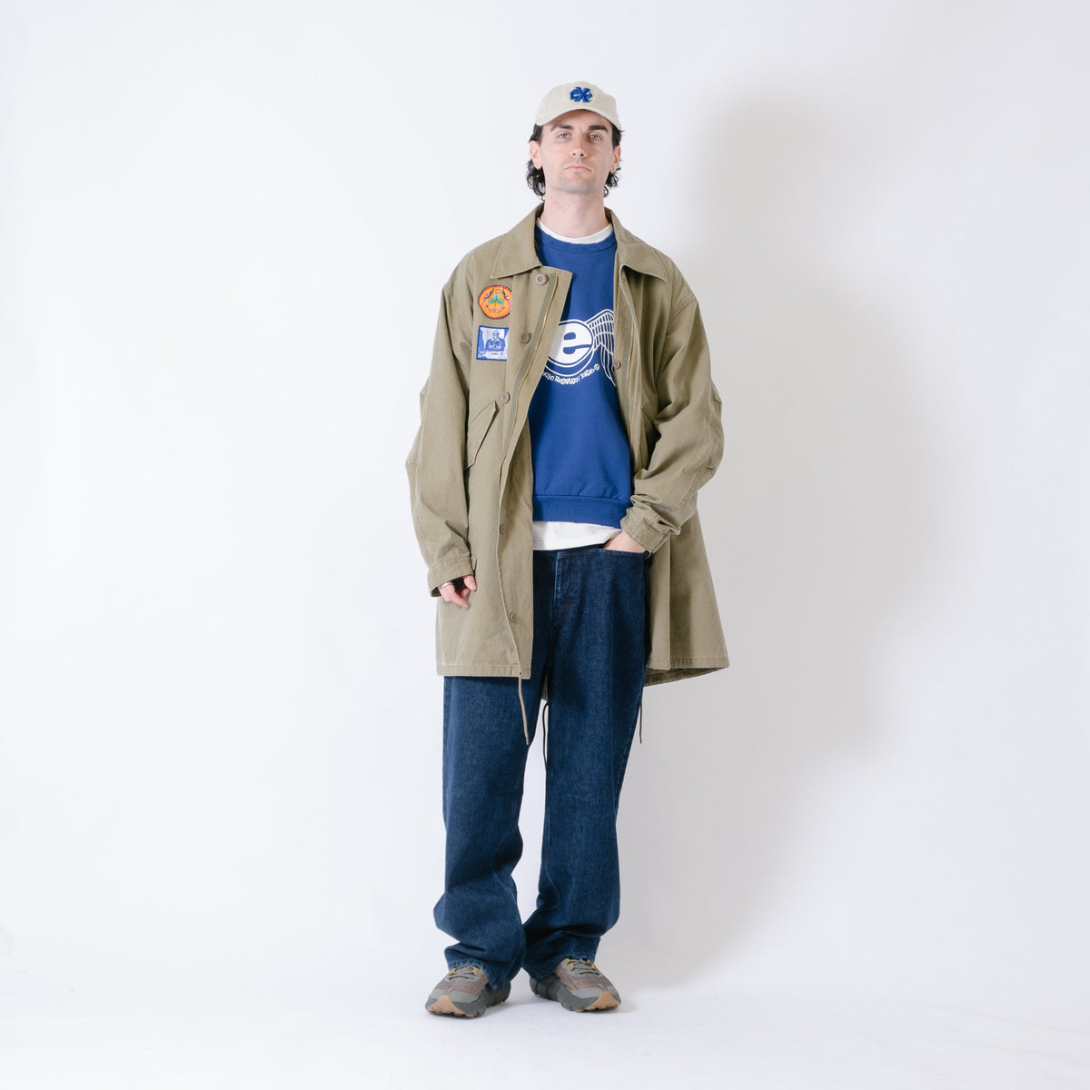 ECSTATIC Research Fishtail Trench Coat - Olive