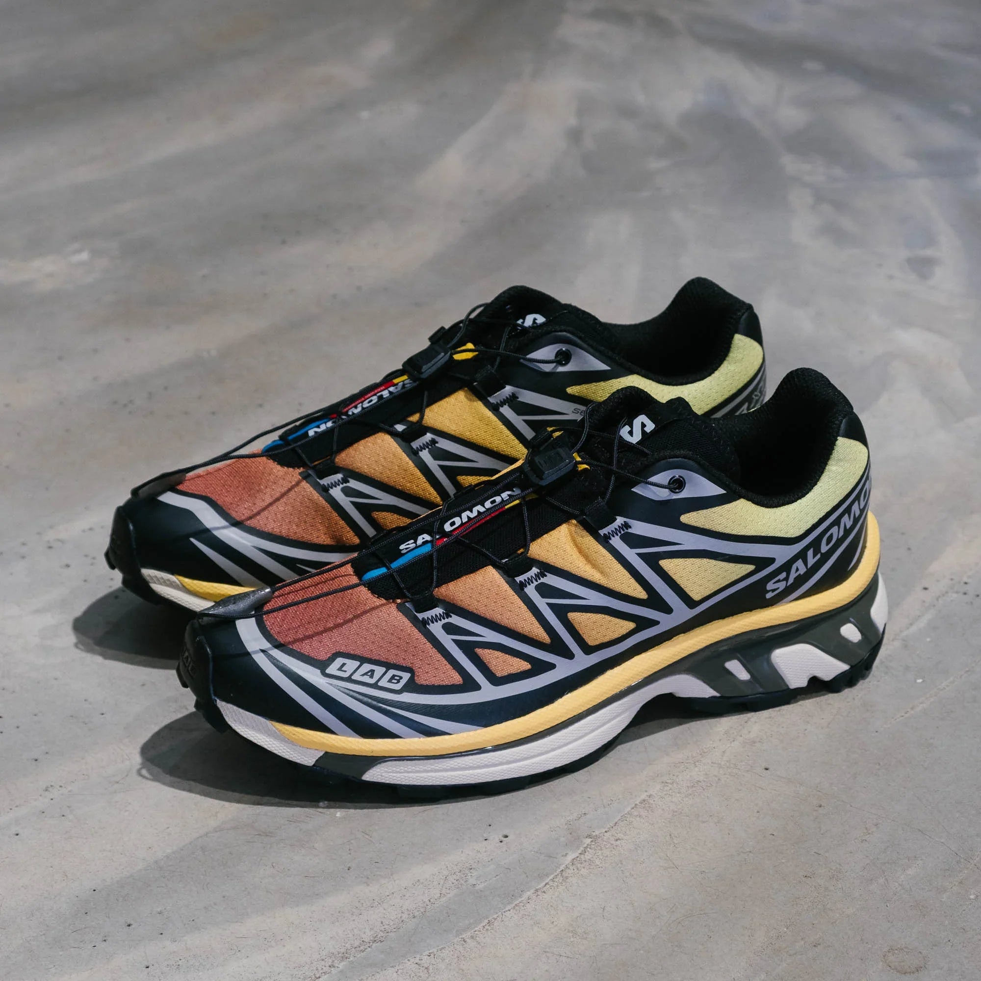 Salomon XT-6 Shoes - Black/Grape Leaf/Beach Ball