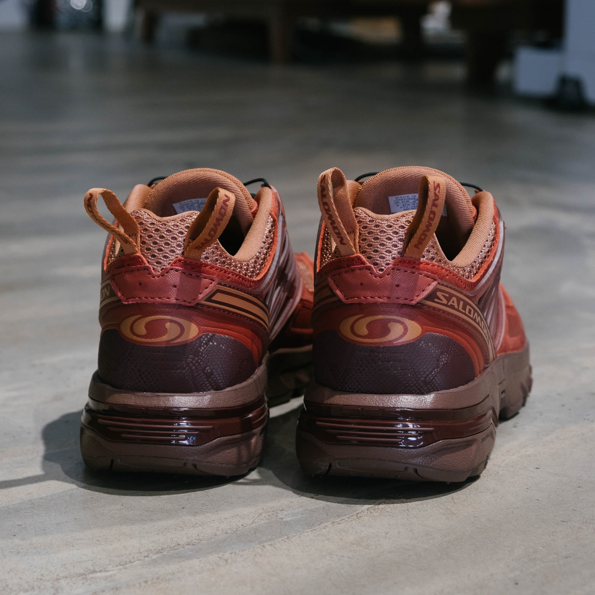 Salomon ACS Pro Red Ashes Shoes - Pecan Brown/Chili/Mustang