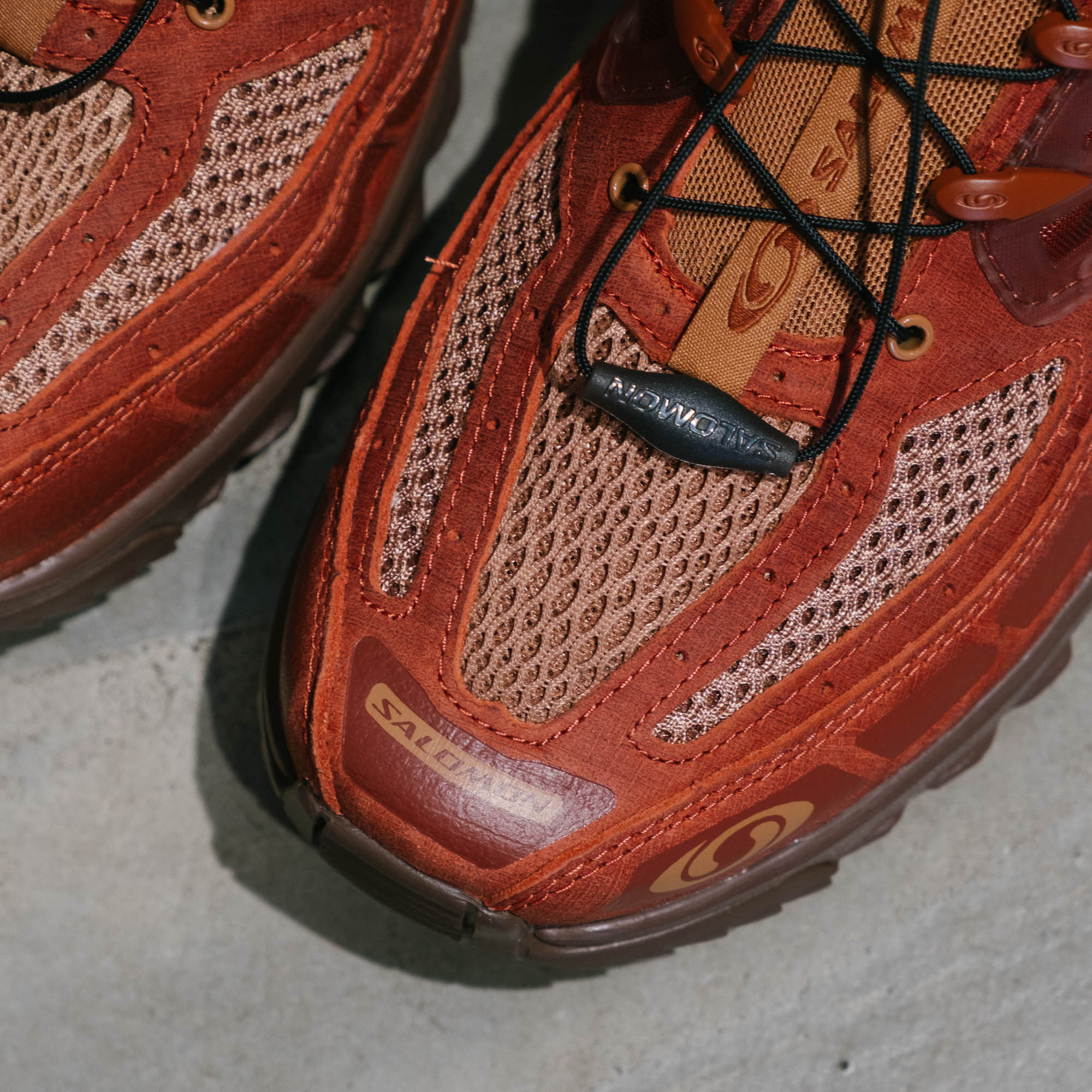 Salomon ACS Pro Red Ashes Shoes - Pecan Brown/Chili/Mustang