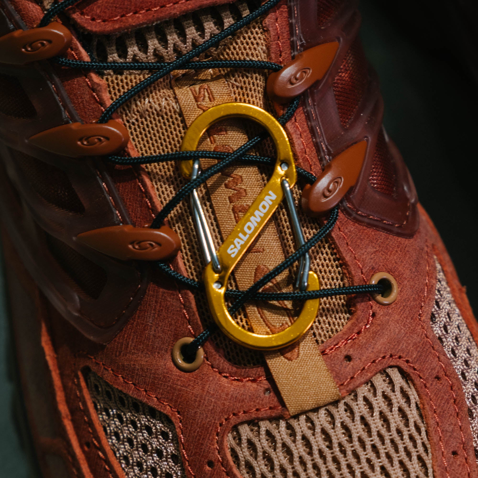 Salomon ACS Pro Red Ashes Shoes - Pecan Brown/Chili/Mustang