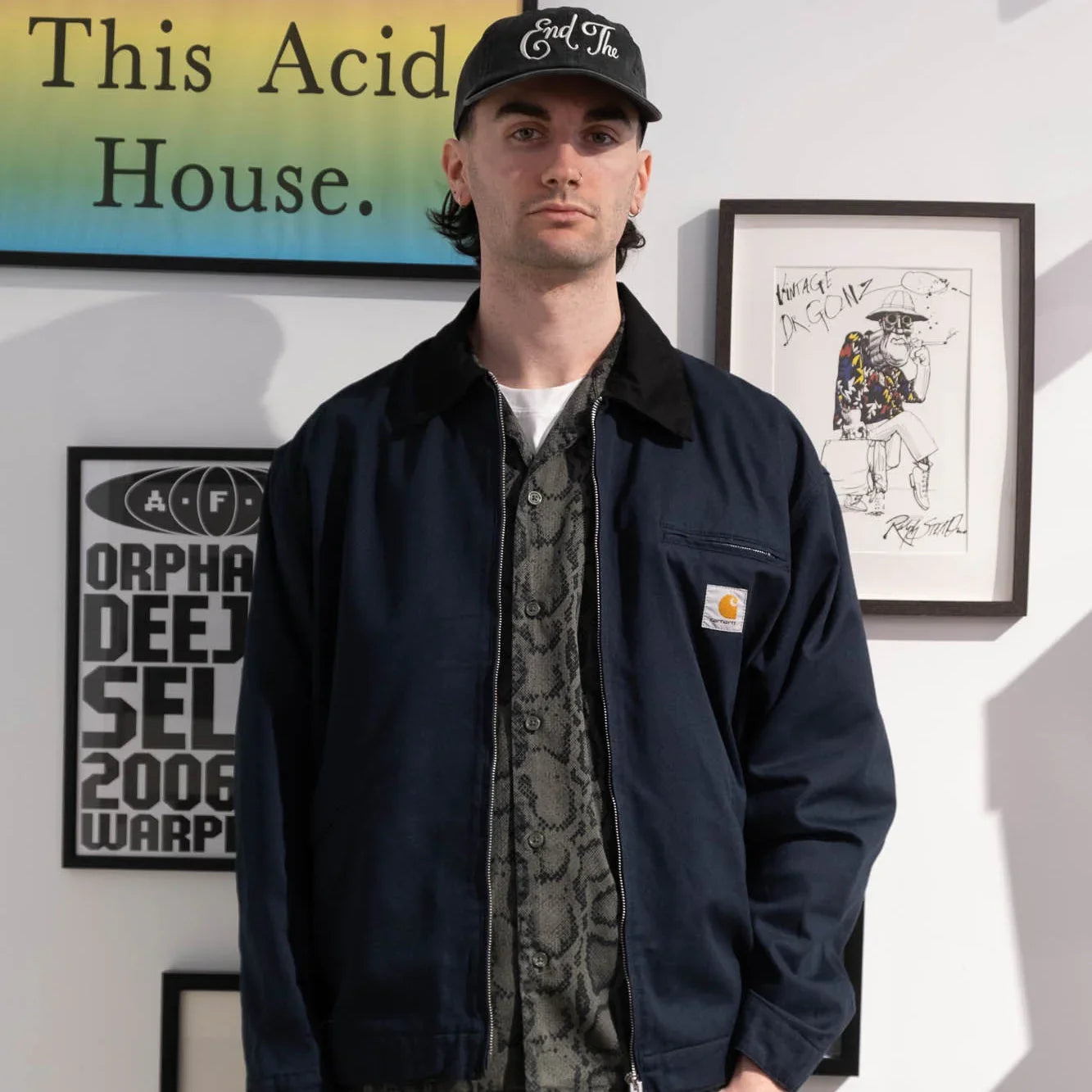 Carhartt WIP OG Detroit Jacket - Deep Night/Black Rinsed