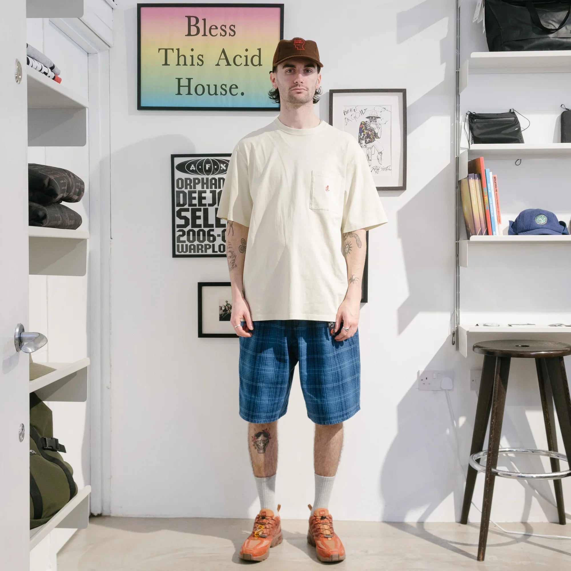 Gramicci One Point Tee - Natural Pigment - Never Never