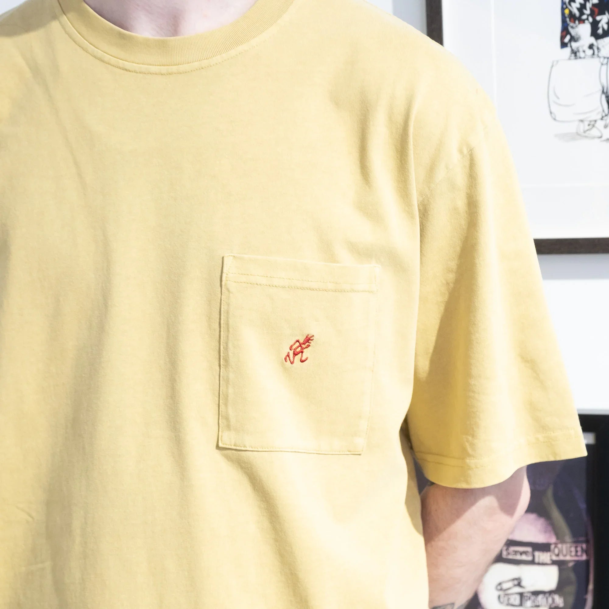 Gramicci One Point Tee - Sulphur Pigment - Never Never