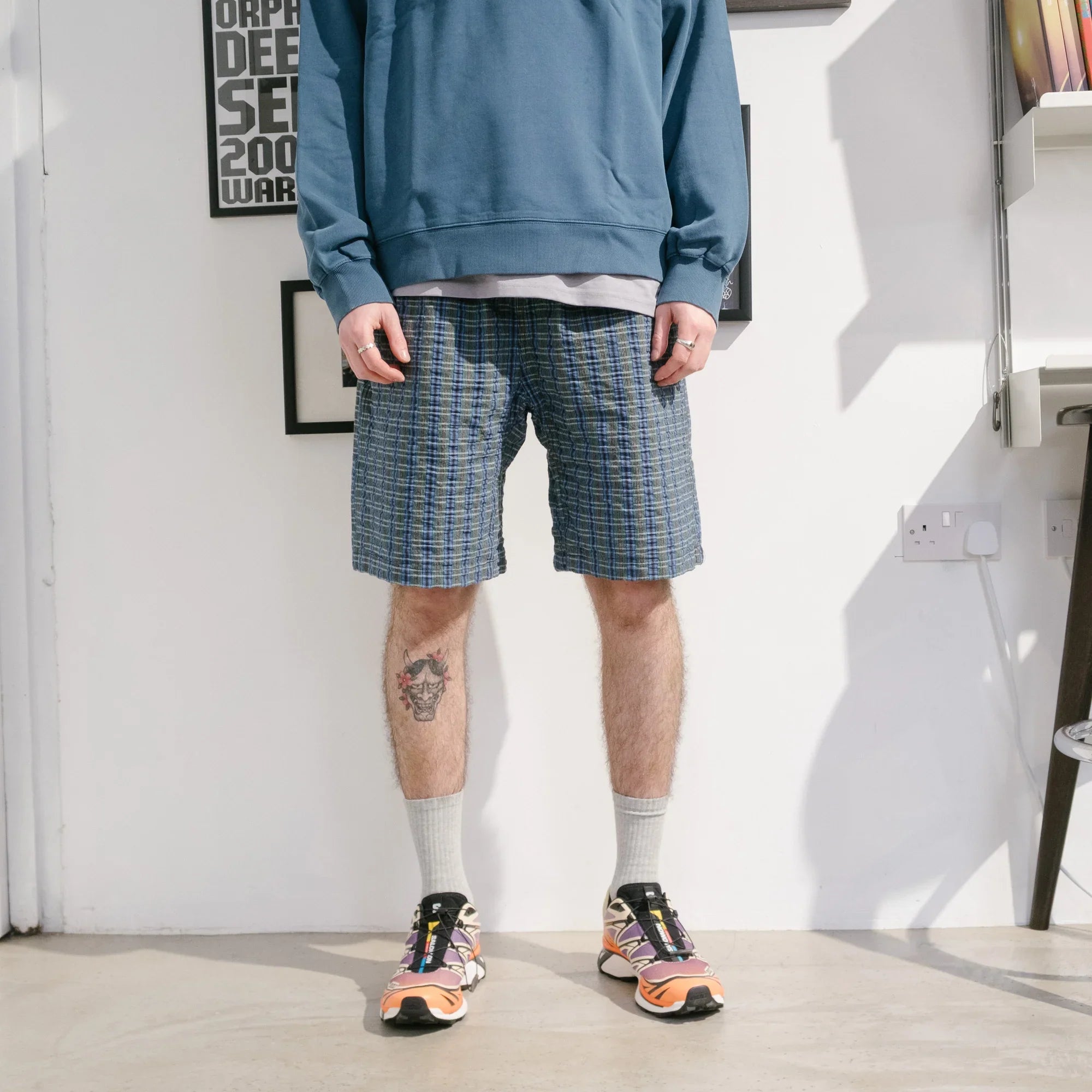 Gramicci OG Seersucker Short - Multi Stripe Plaid - Never Never