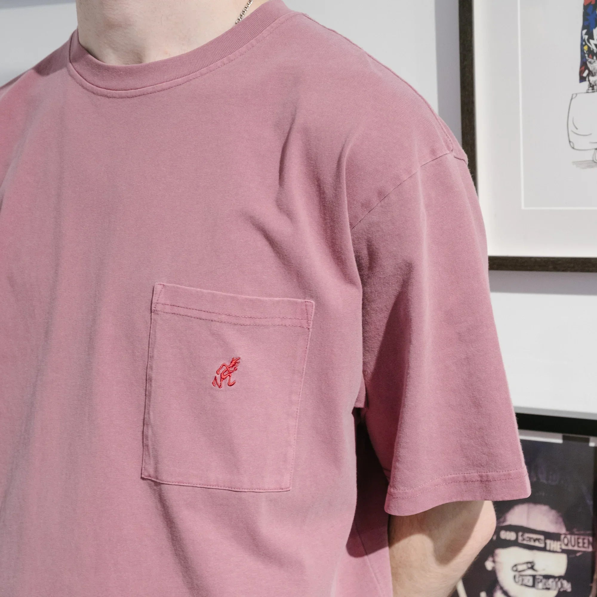 Gramicci One Point Tee - Red Pigment - Never Never