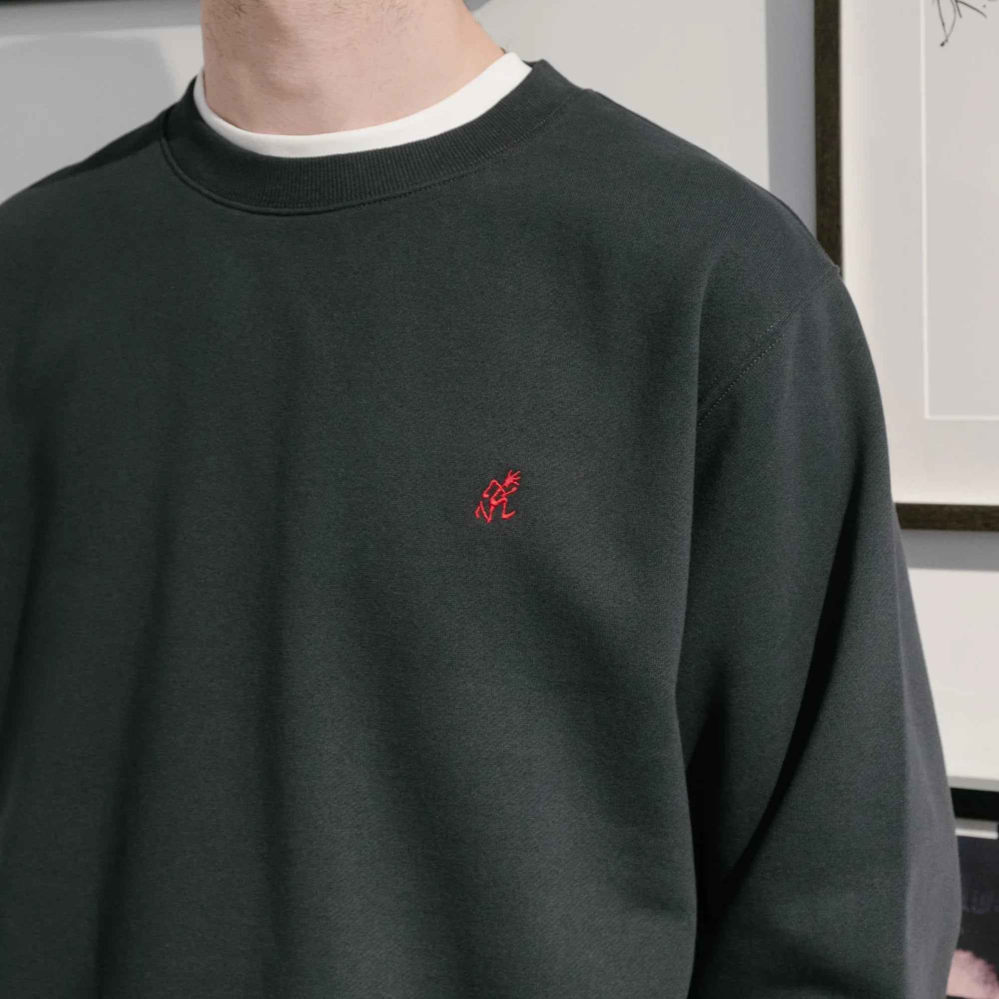 Gramicci One Point Crew Sweatshirt - Vintage Black - Never Never