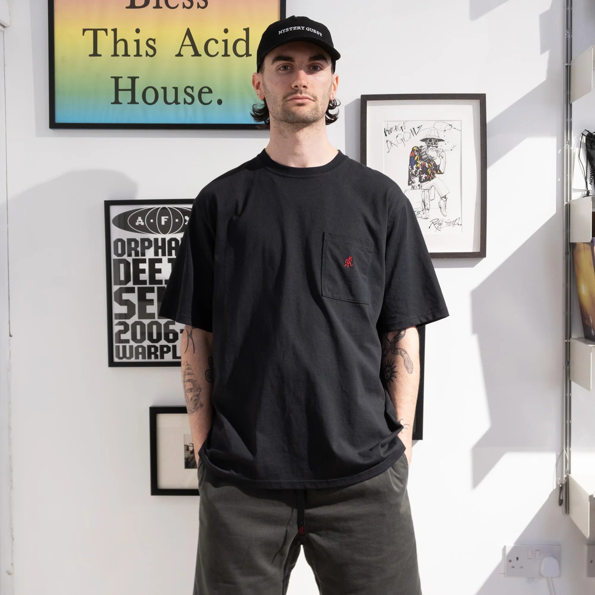 Gramicci One Point Tee - Vintage Black - Never Never
