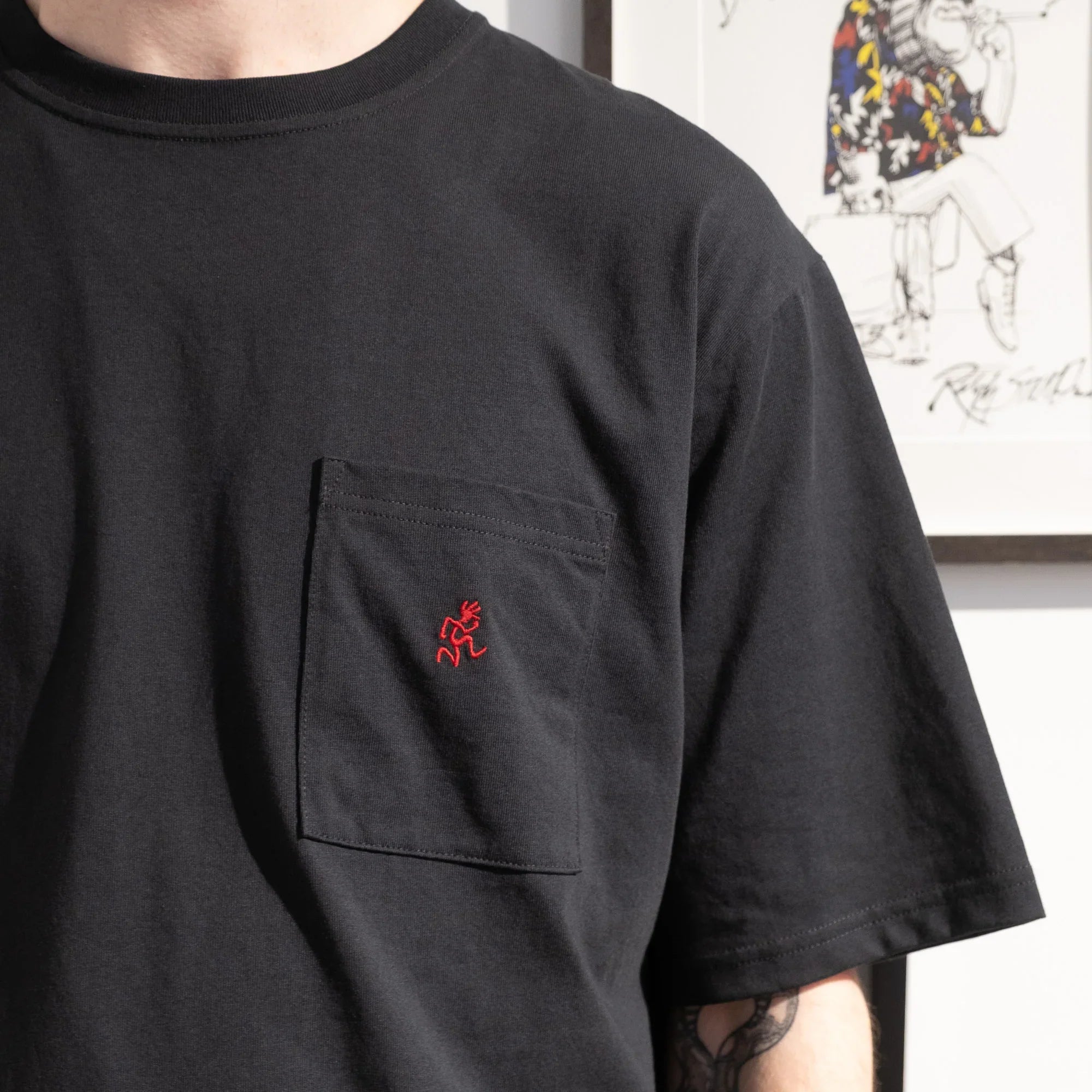 Gramicci One Point Tee - Vintage Black - Never Never