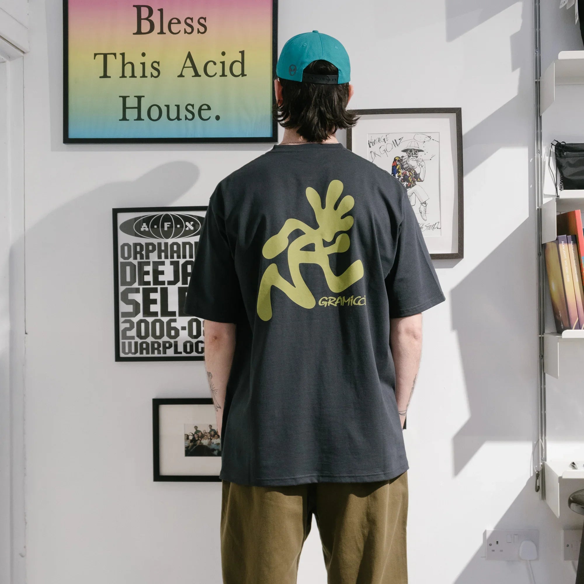 Gramicci Running Man Tee - Vintage Black - Never Never