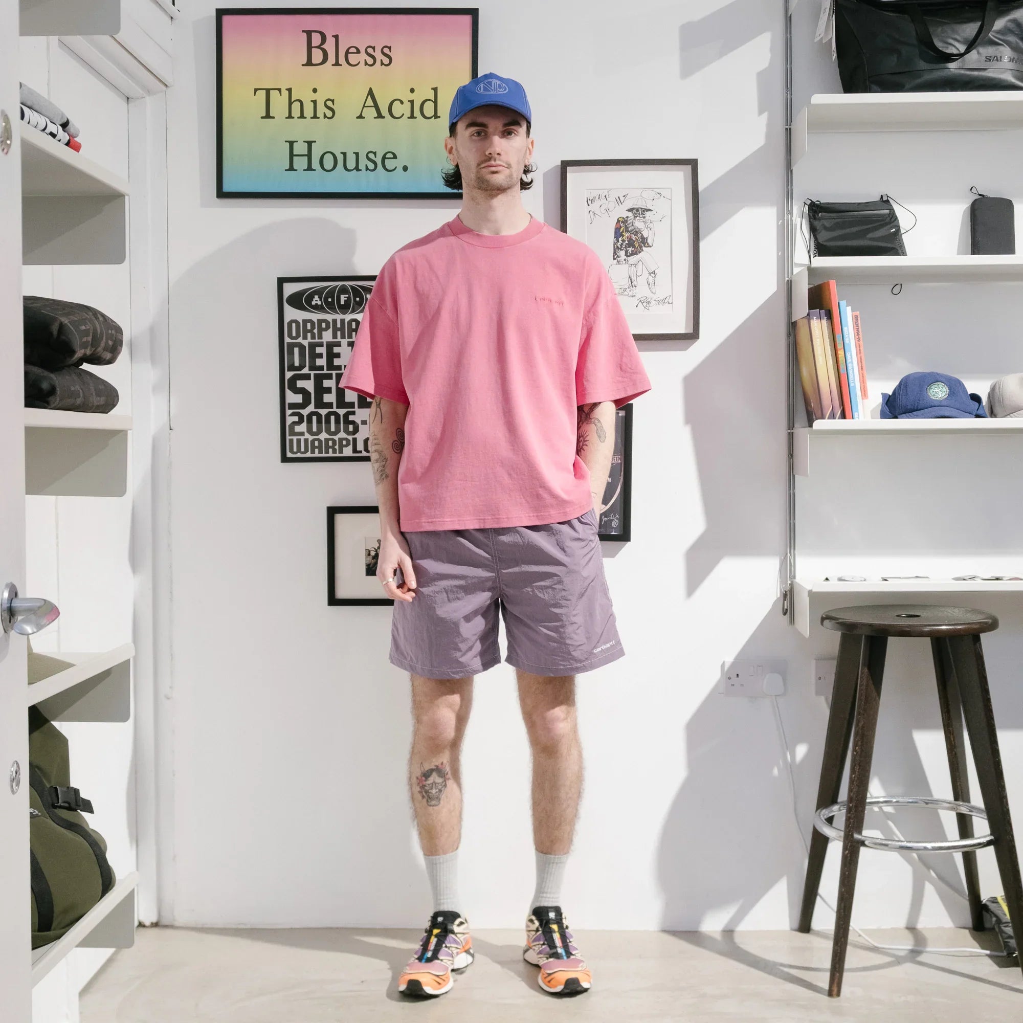 Carhartt WIP Canby Swim Trunks - Gentle Purple/White - Never Never