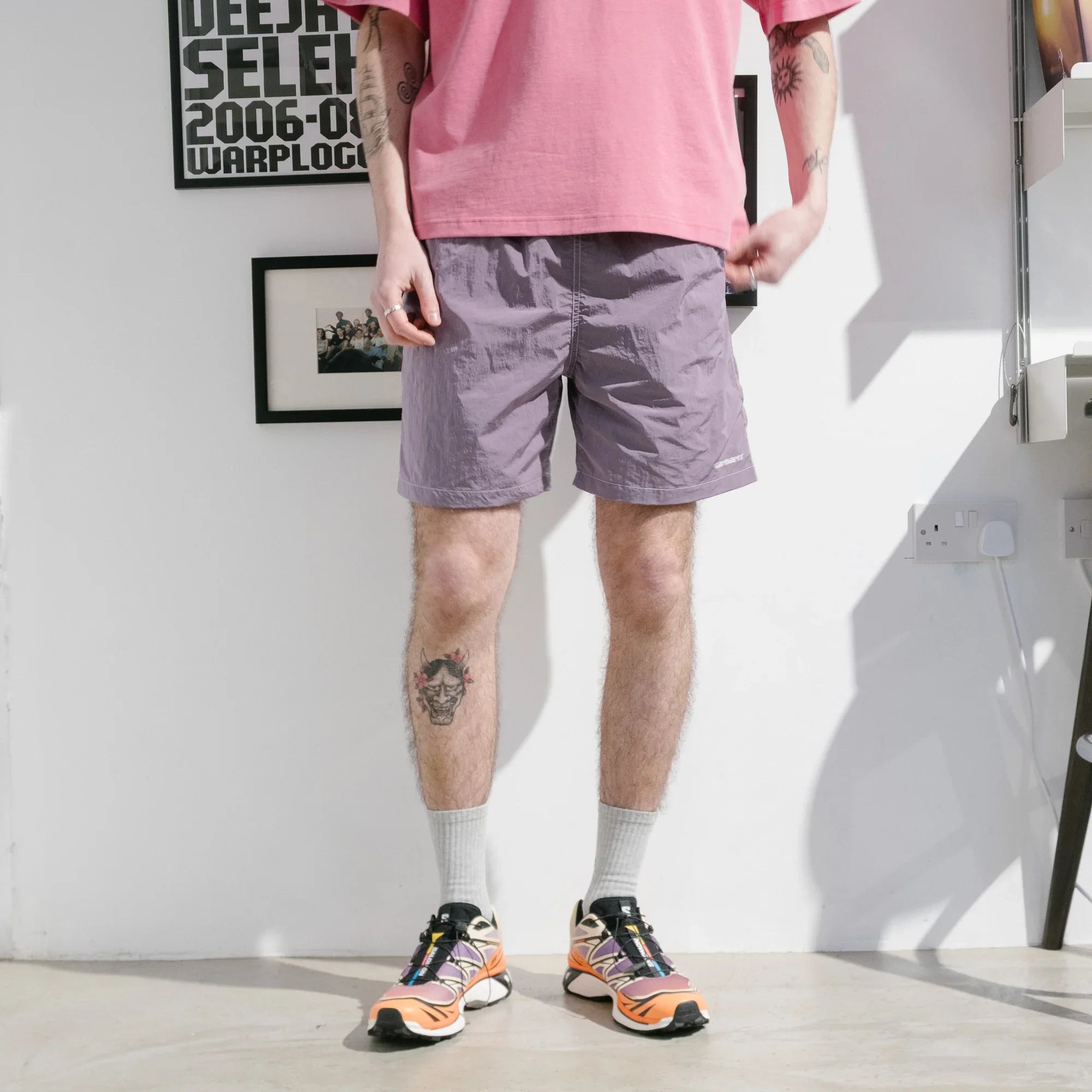 Carhartt WIP Canby Swim Trunks - Gentle Purple/White - Never Never