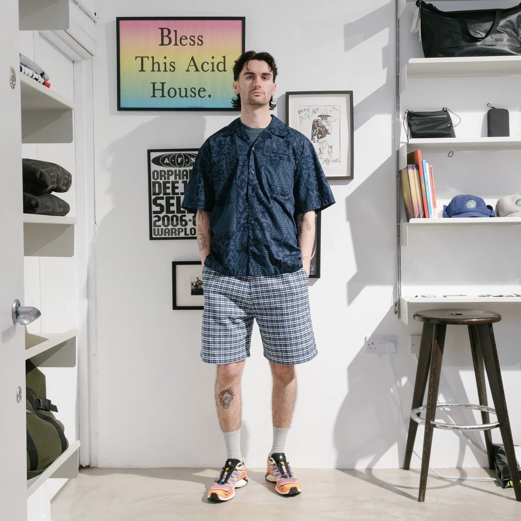 Carhartt WIP Kander Short - Kander Check/Blue River