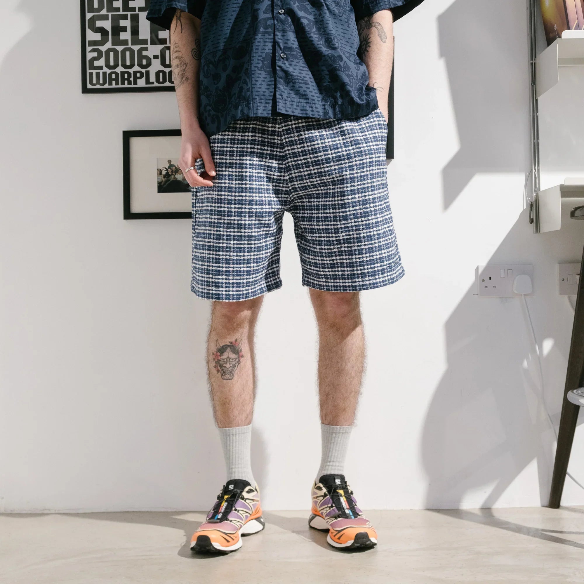 Carhartt WIP Kander Short - Kander Check/Blue River