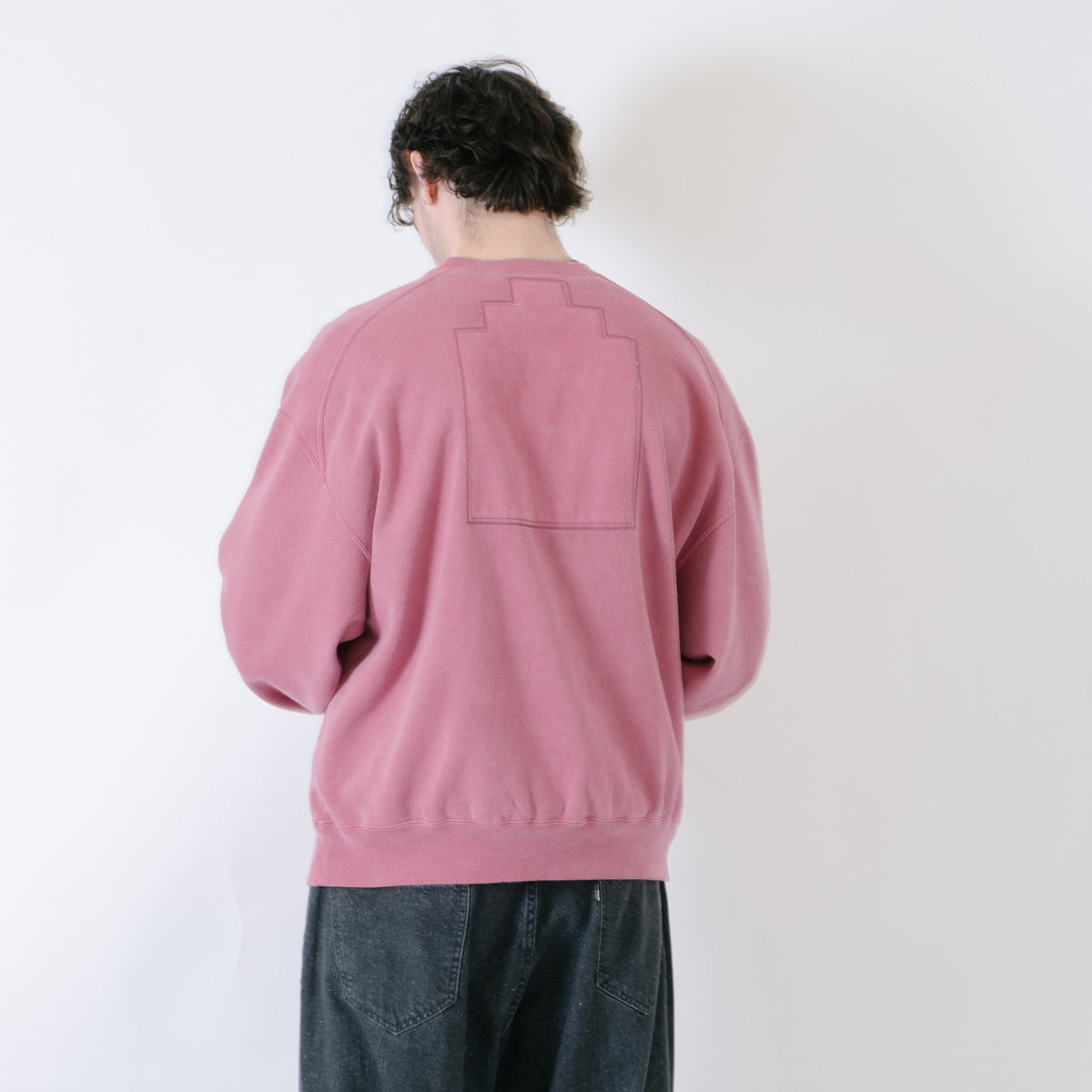 Cav Empt Overdye Panel Shoulder Crew Neck Sweater - Red