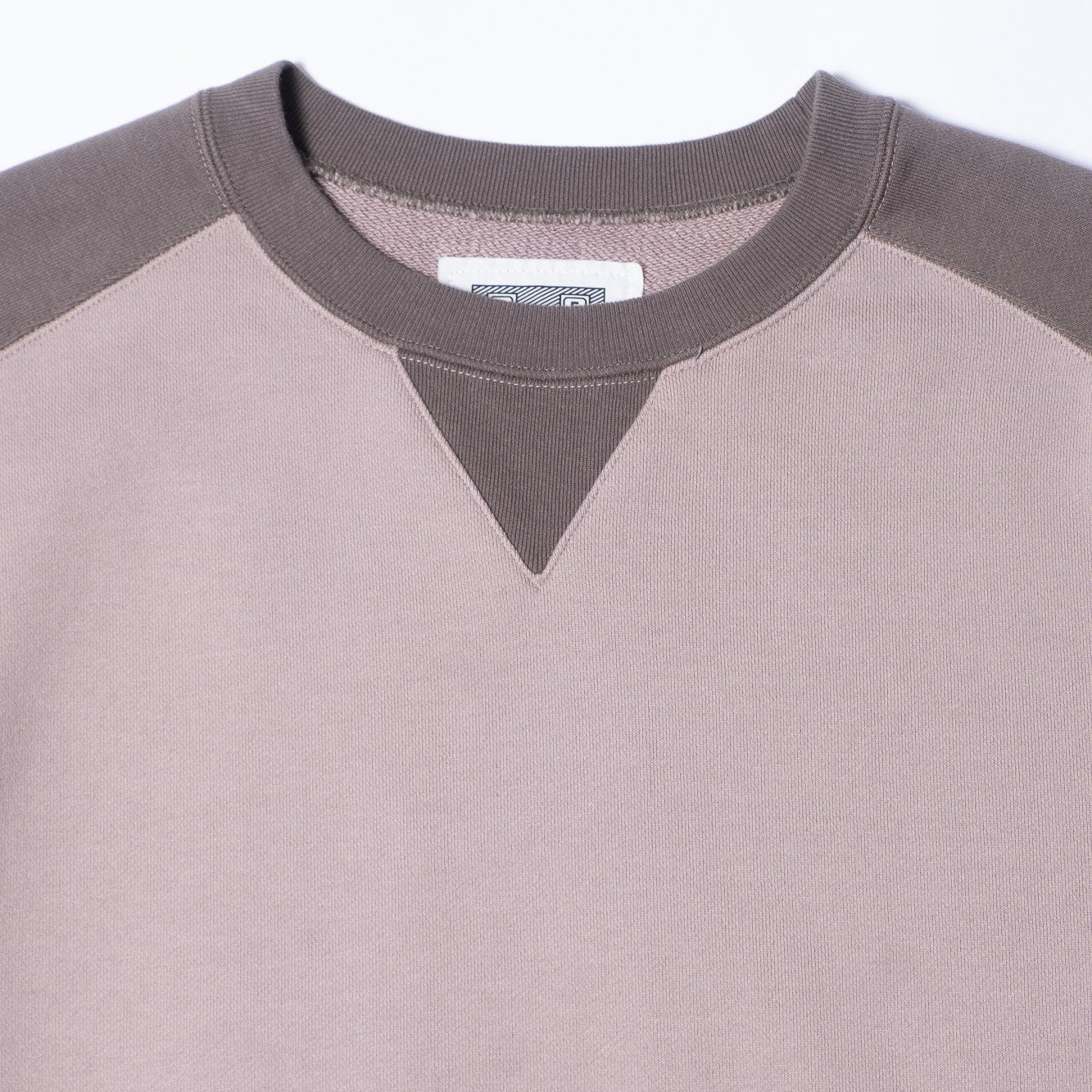 Cav Empt Half Panel Shoulder Crew Neck  - Beige
