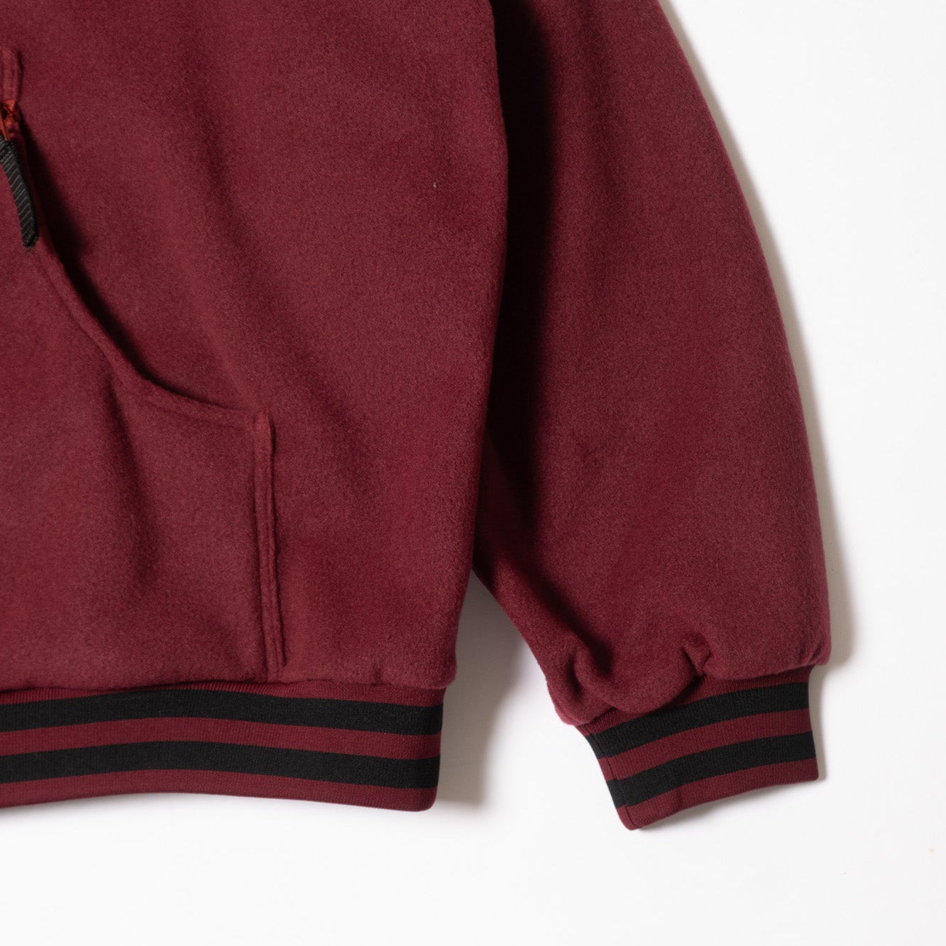Cav Empt Fleece Half Zip Up - Burgundy