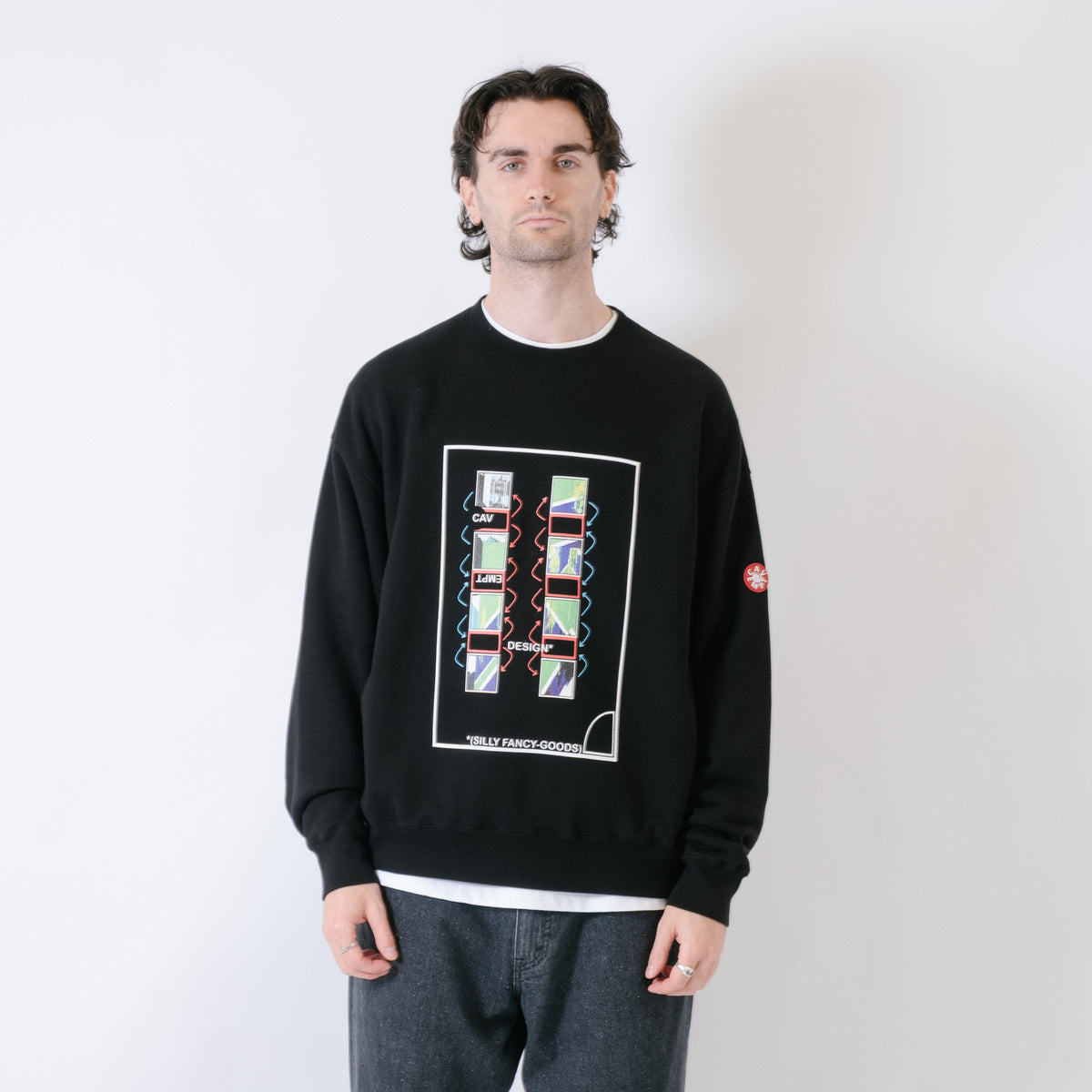 Cav Empt MD Charged Crew Neck Sweater - Black