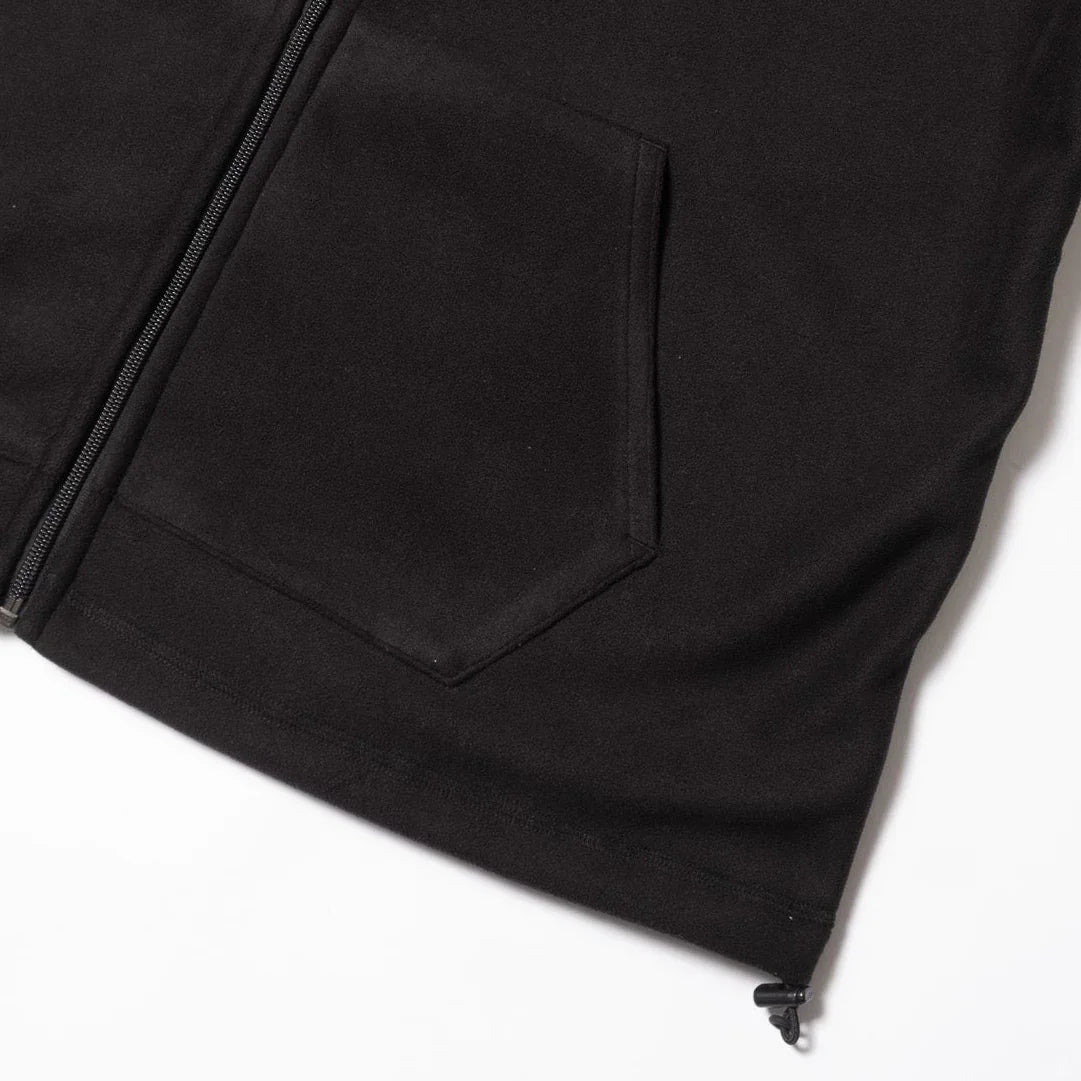 Cav Empt Attached Hood Fleece Zip Up - Black - Never Never