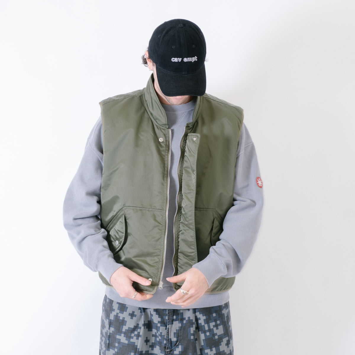 Cav Empt Nylon Flight Vest - Green