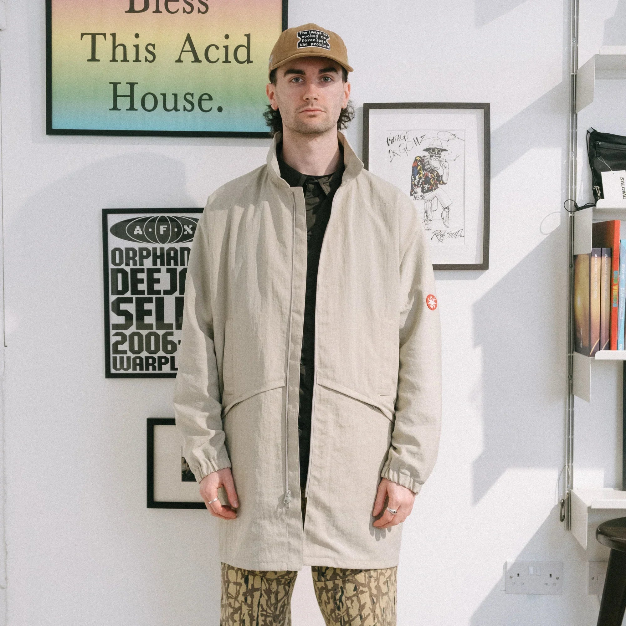 Cav Empt Solid Nylon Wing Coat - Grey - Never Never