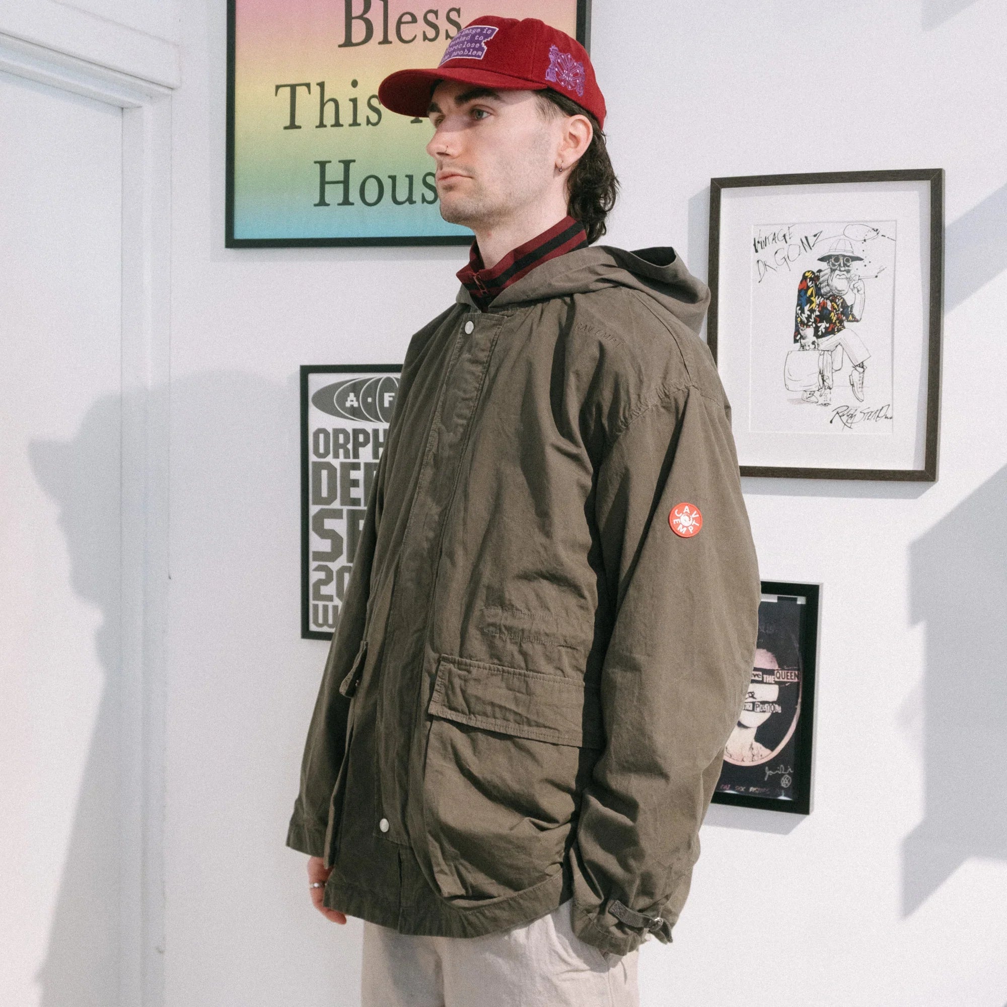 Cav Empt Hood Jacket - Charcoal - Never Never