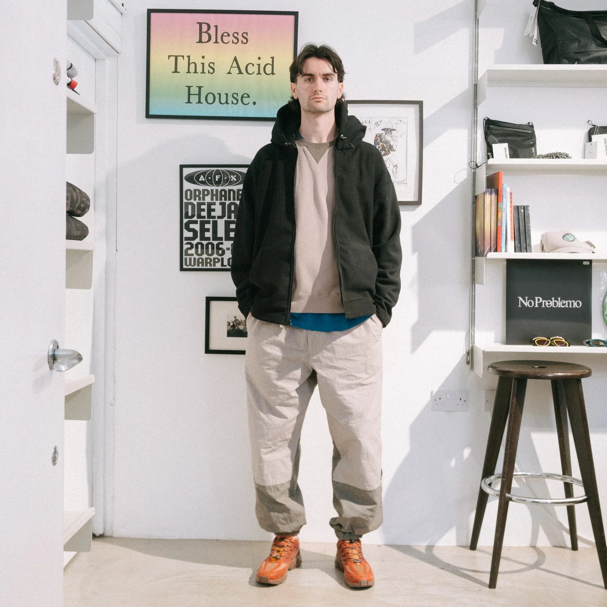 Cav Empt Attached Hood Fleece Zip Up - Black - Never Never