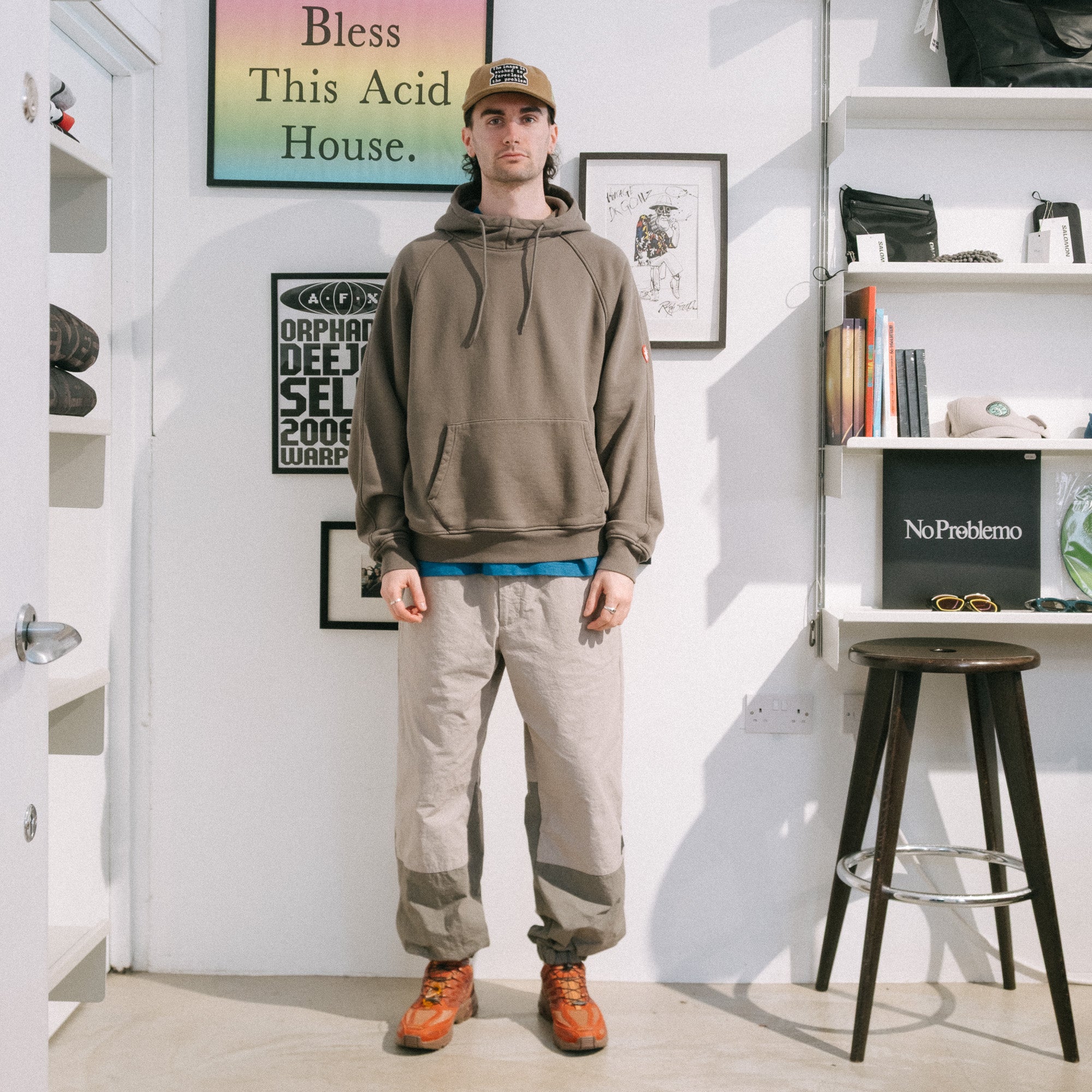 Cav Empt Solid Big Heavy Hoody - Khaki - Never Never