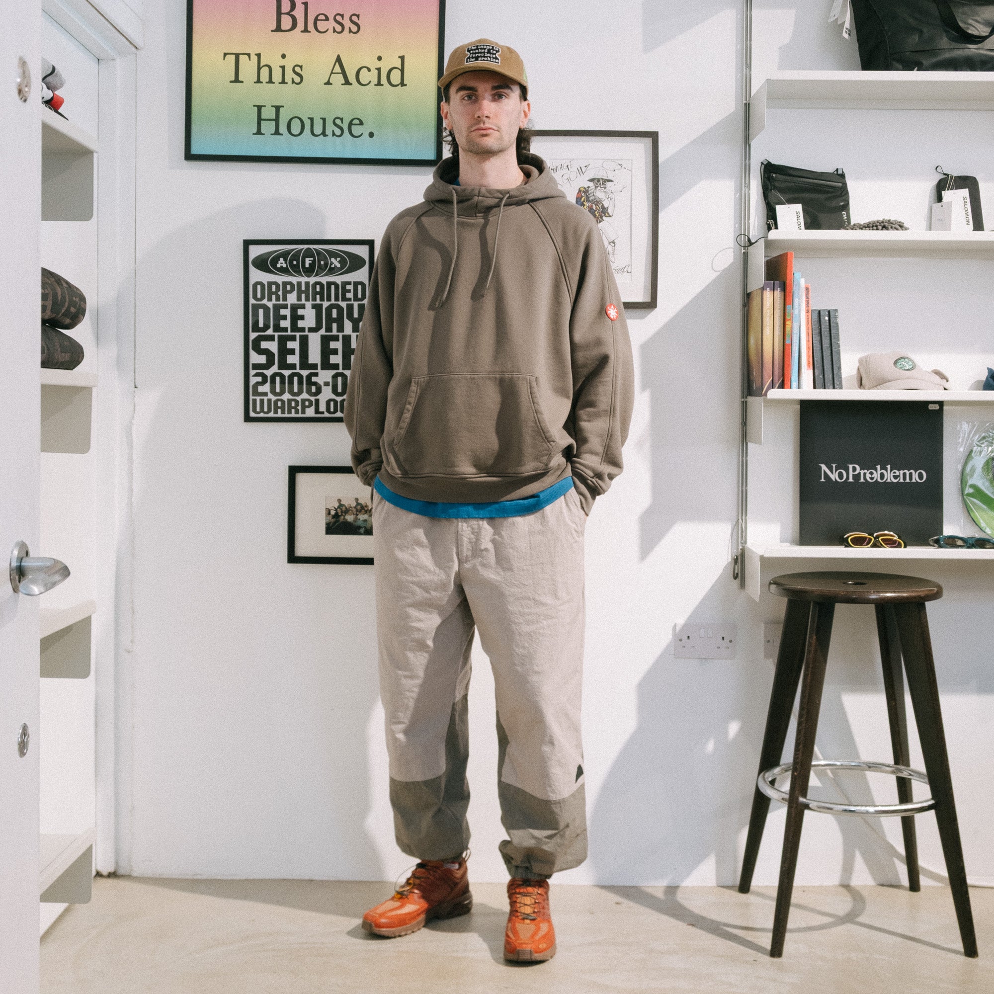 Cav Empt Solid Big Heavy Hoody - Khaki - Never Never
