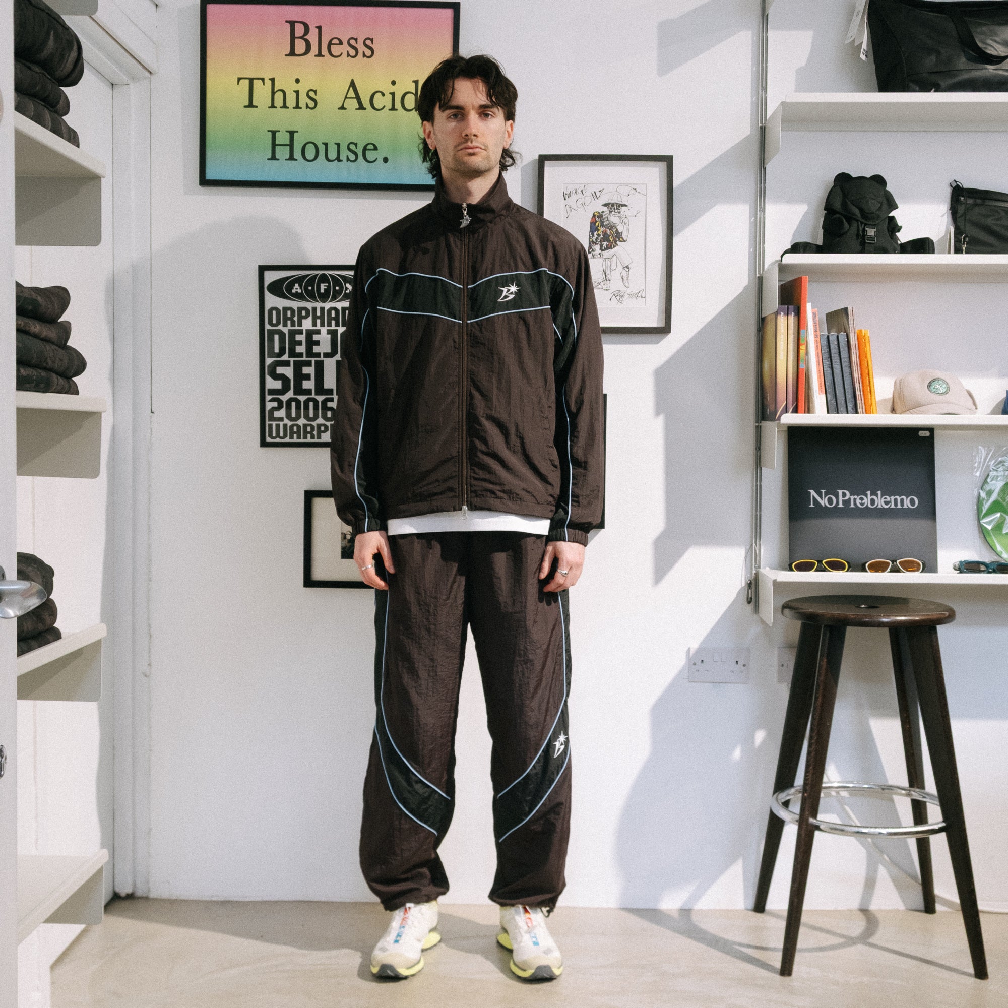 BoTT Paneled Track Pant - Brown