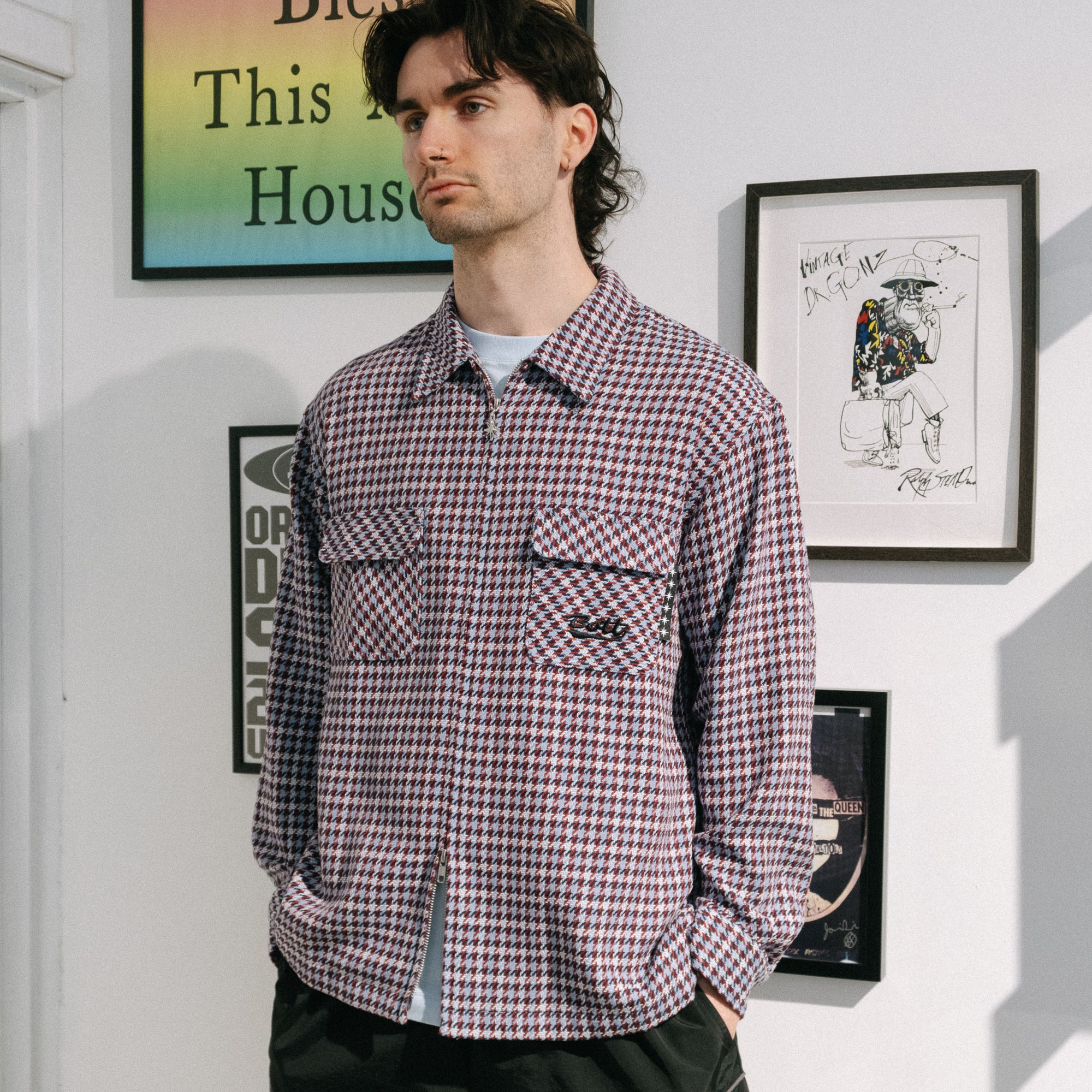 BoTT Zip-Up Flannel Shirt - Slate Blue