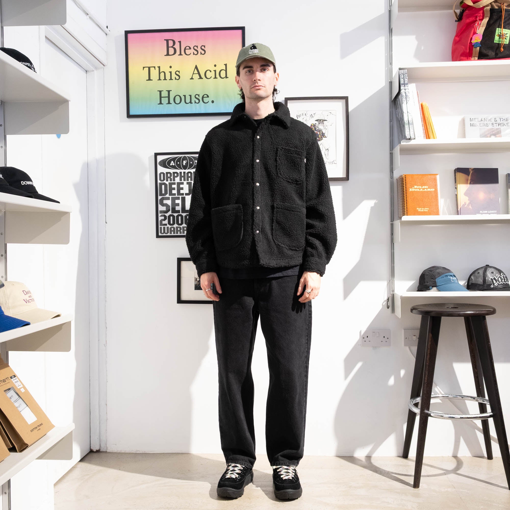 Fucking Awesome Pile Fleece Overshirt - Black
